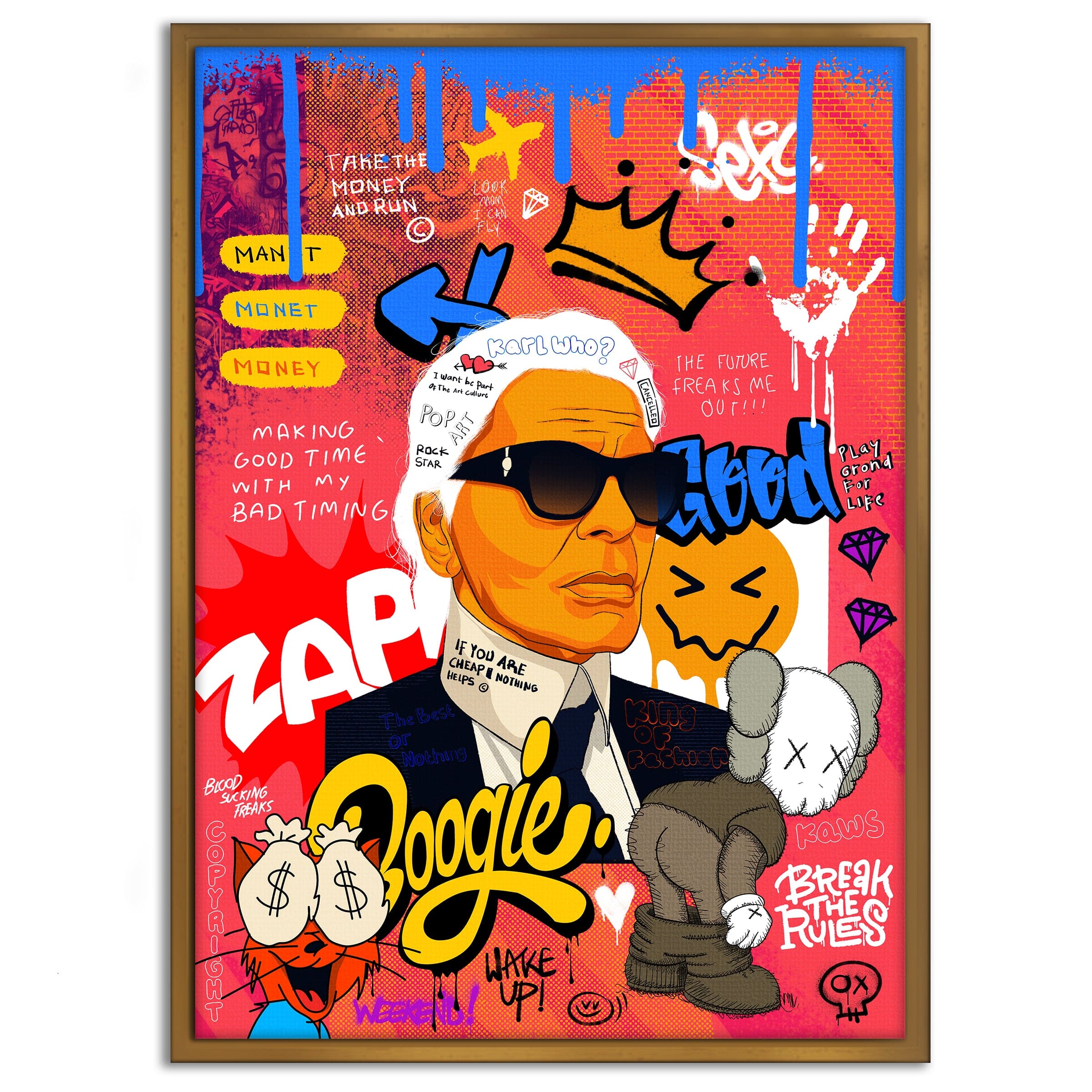 Badass Karl - Leinwandbild Pop Art Mildwords Canvas