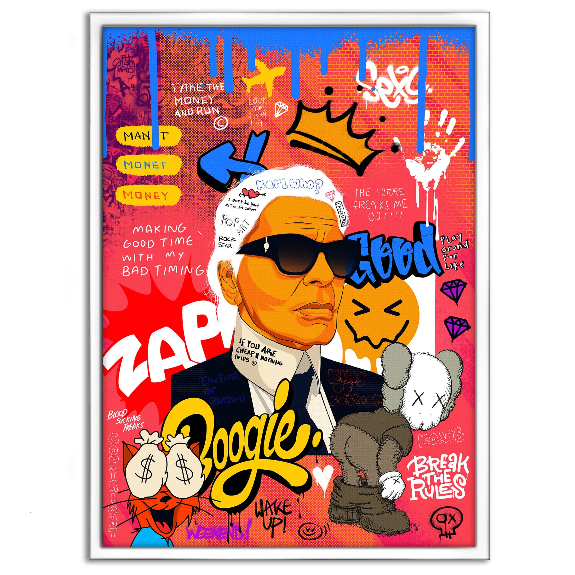 Badass Karl - Leinwandbild Pop Art Mildwords Canvas