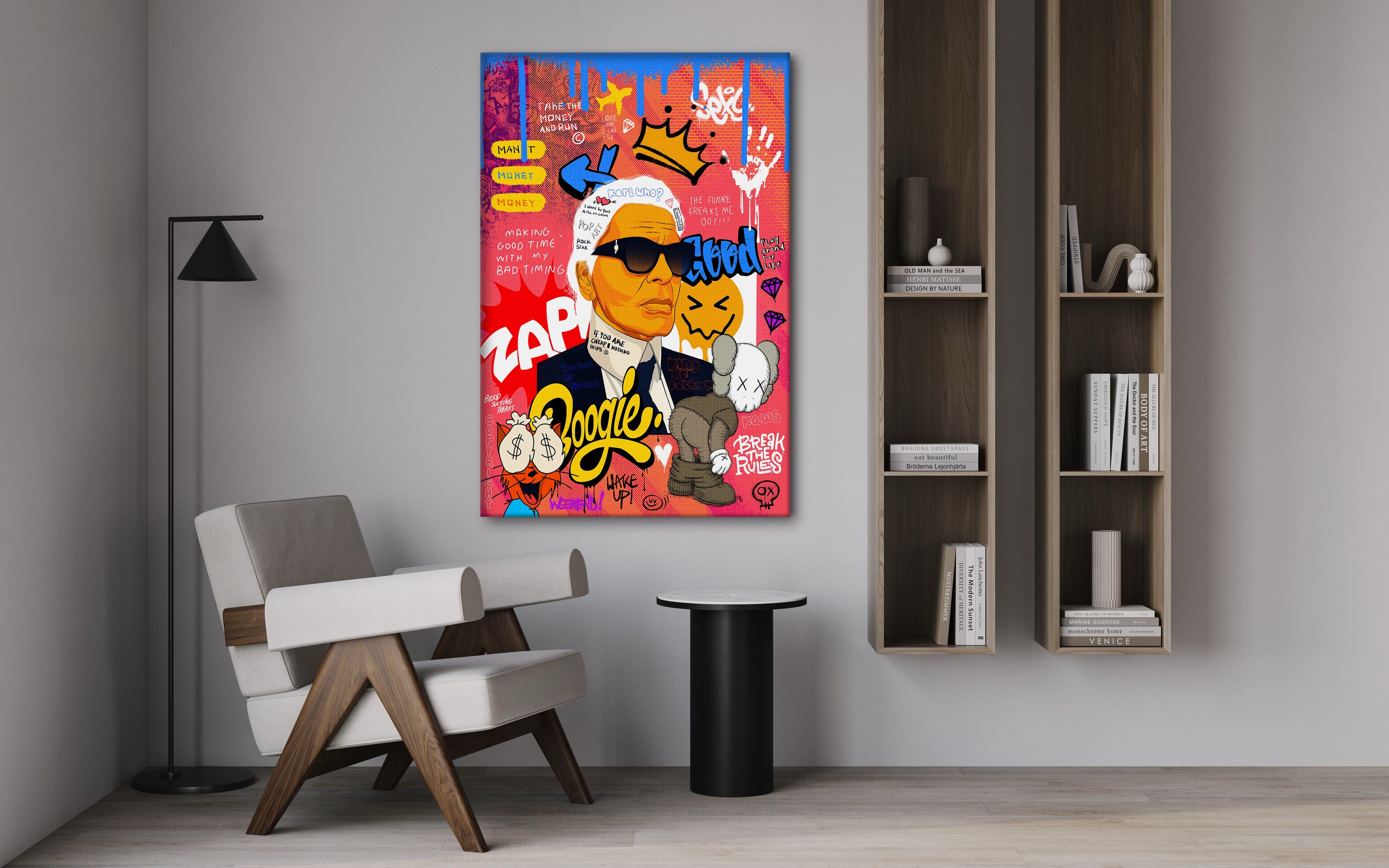 Badass Karl - Leinwandbild Pop Art Mildwords Canvas