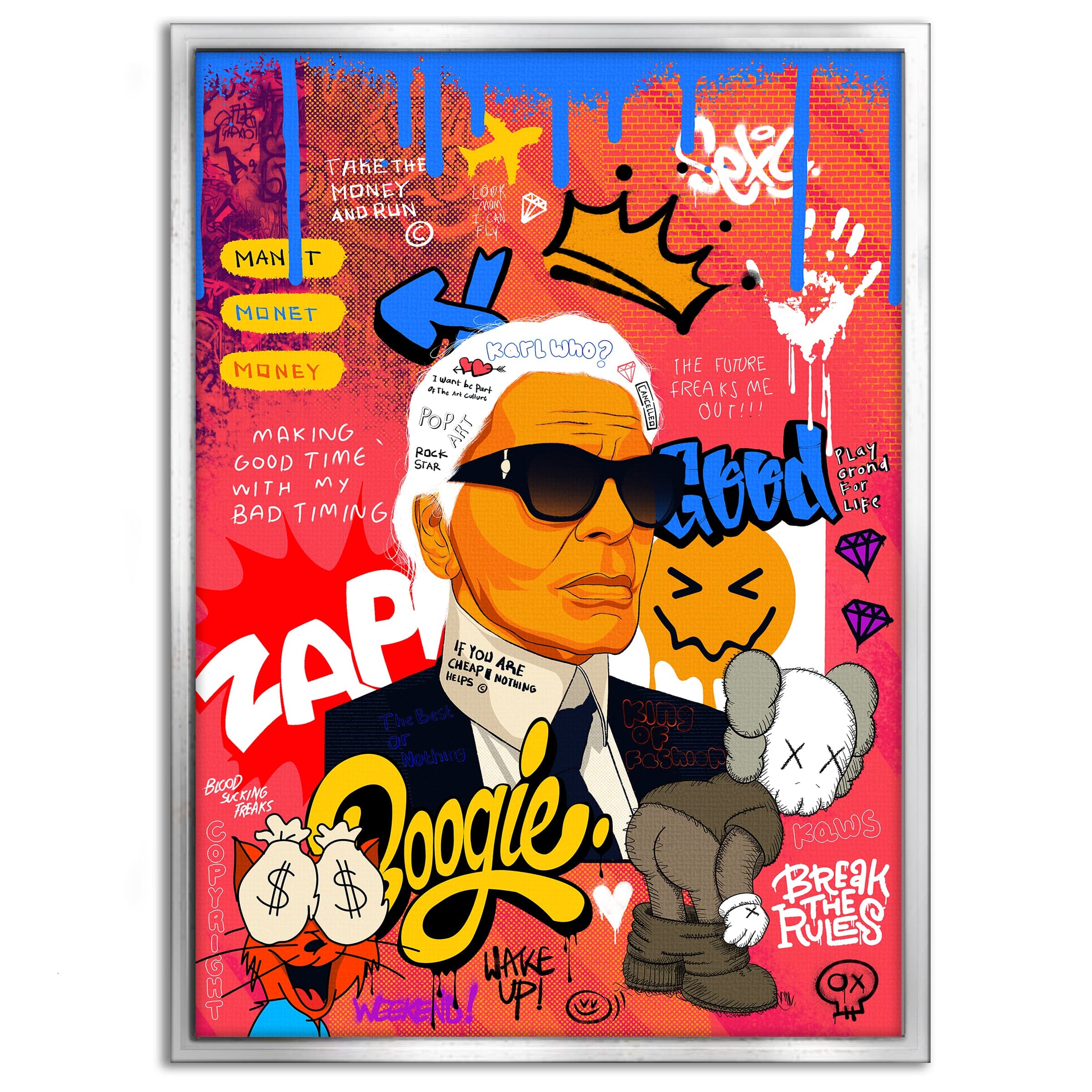 Badass Karl - Leinwandbild Pop Art Mildwords Canvas