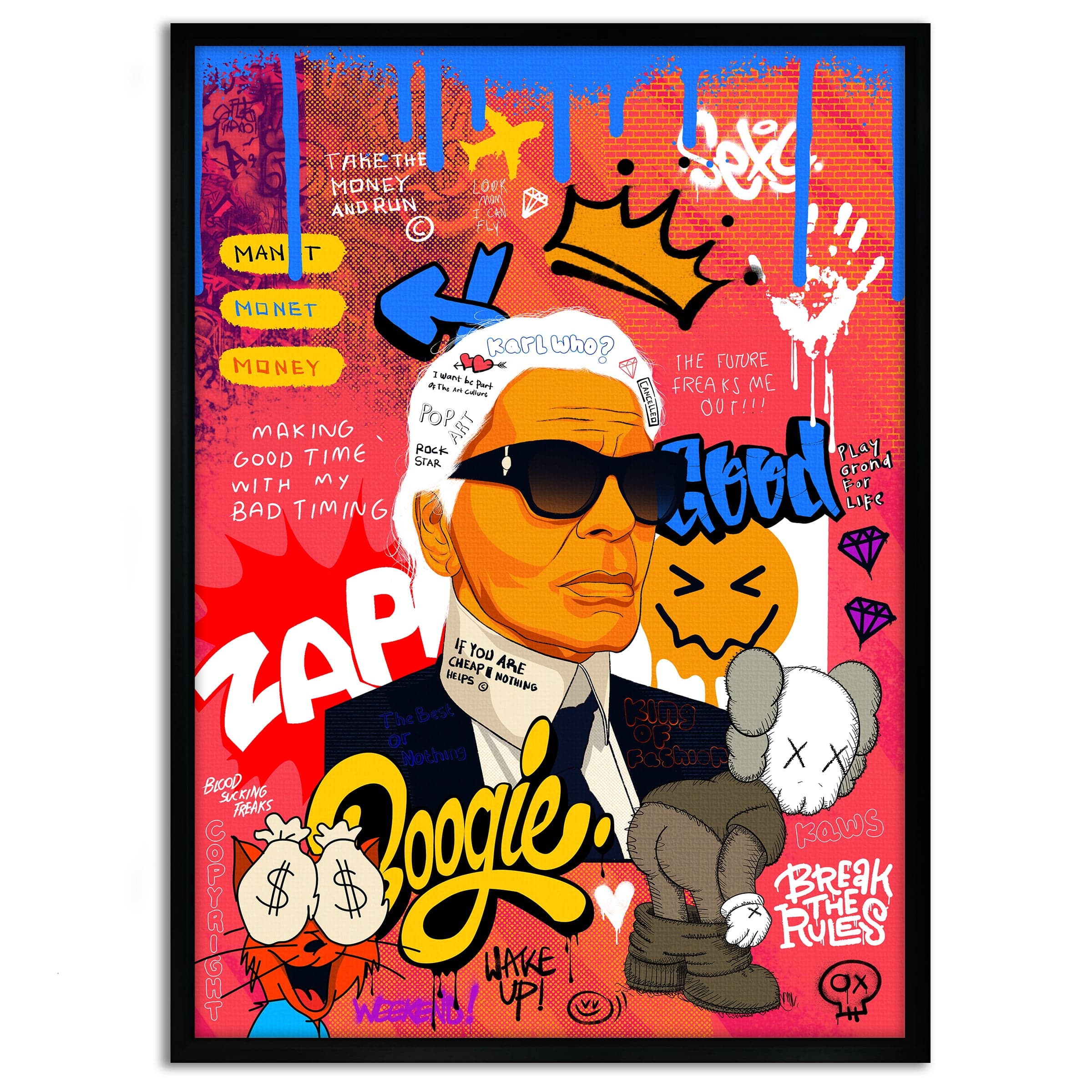 Badass Karl - Leinwandbild Pop Art Mildwords Canvas