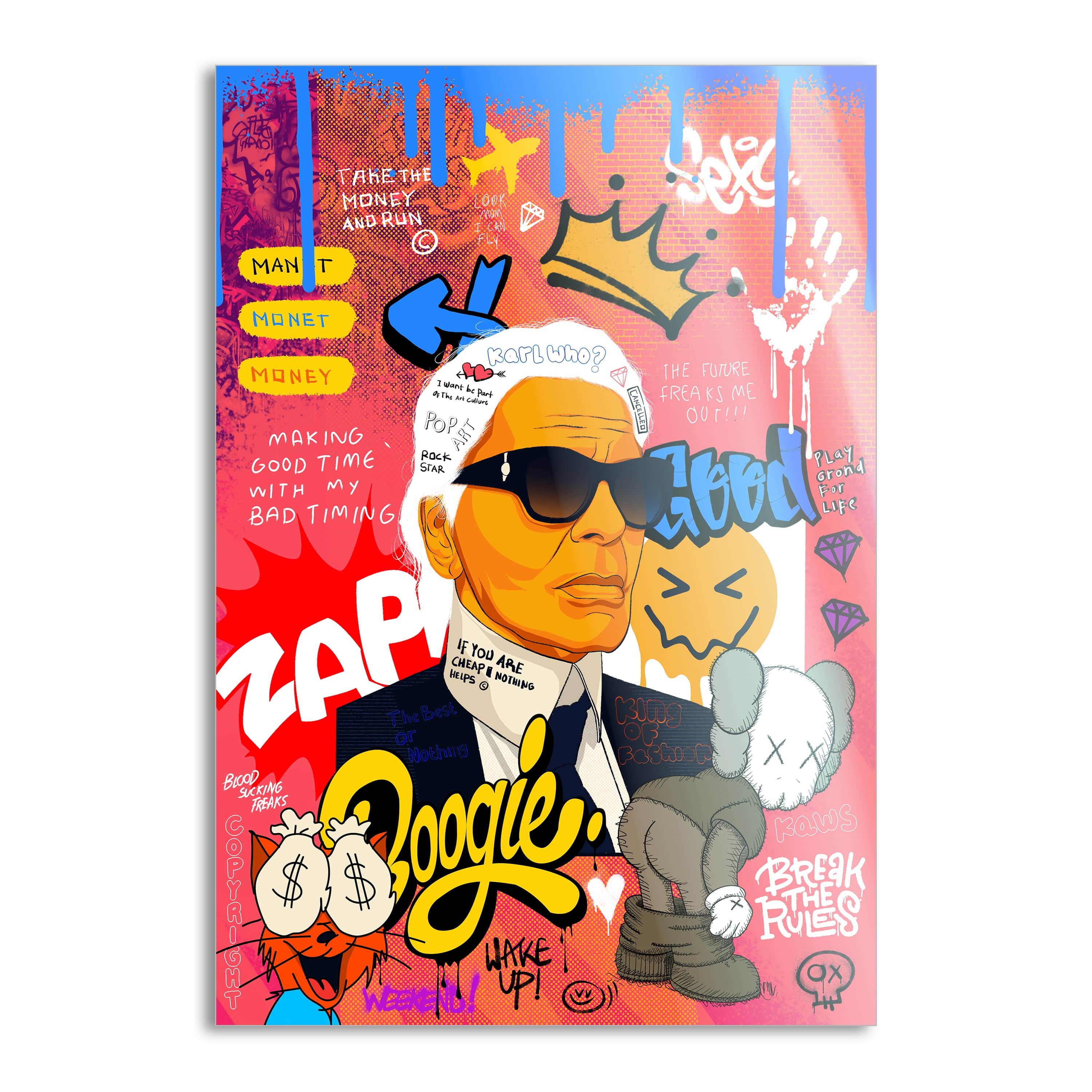Badass Karl - Leinwandbild Pop Art Mildwords Canvas