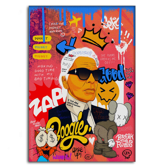 Badass Karl - Leinwandbild Pop Art Mildwords Canvas