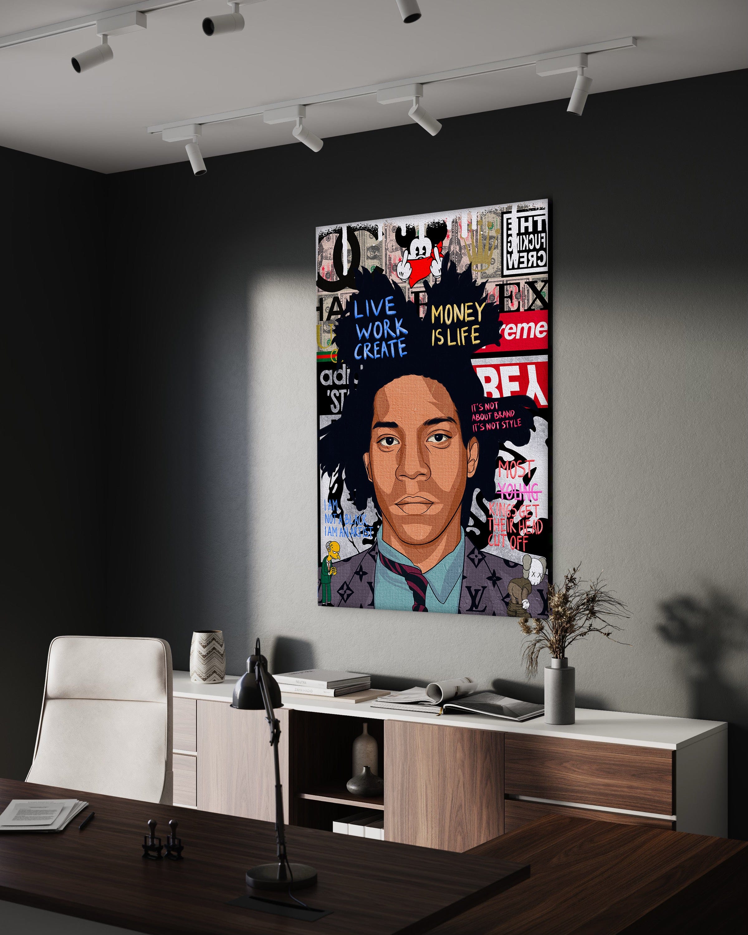 Basquit - Leinwandbild Pop Art Mildwords Canvas