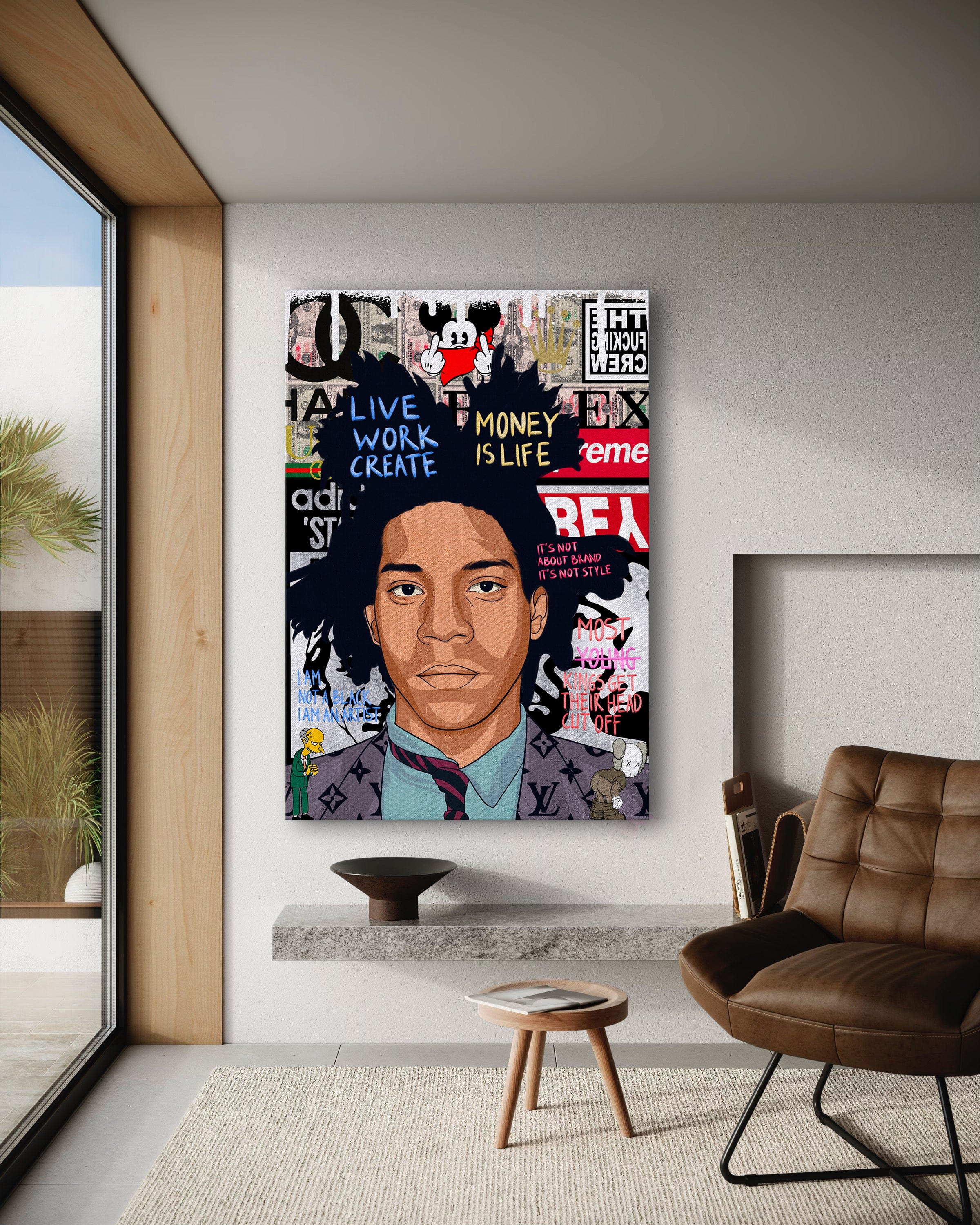 Basquit - Leinwandbild Pop Art Mildwords Canvas