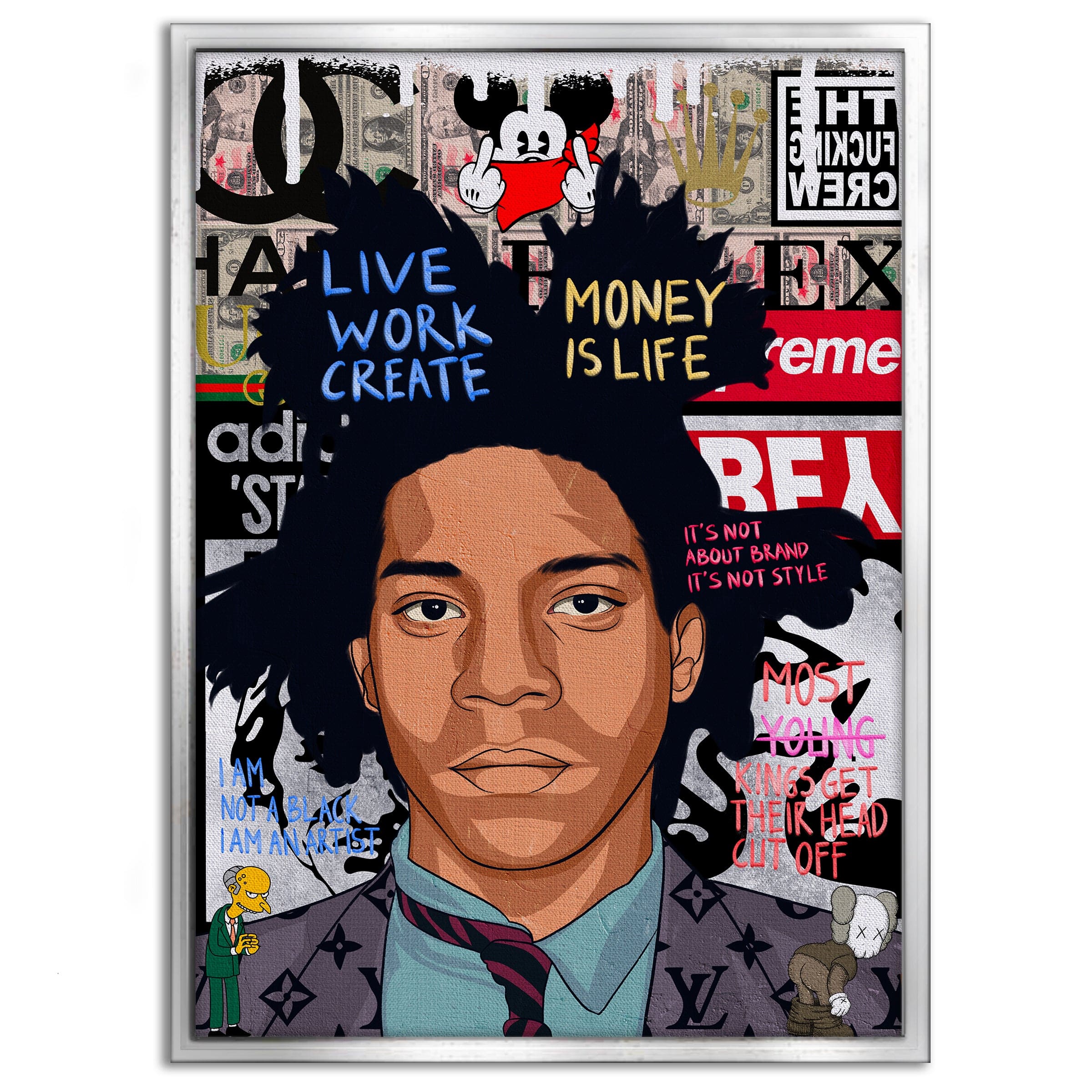 Basquit - Leinwandbild Pop Art Mildwords Canvas