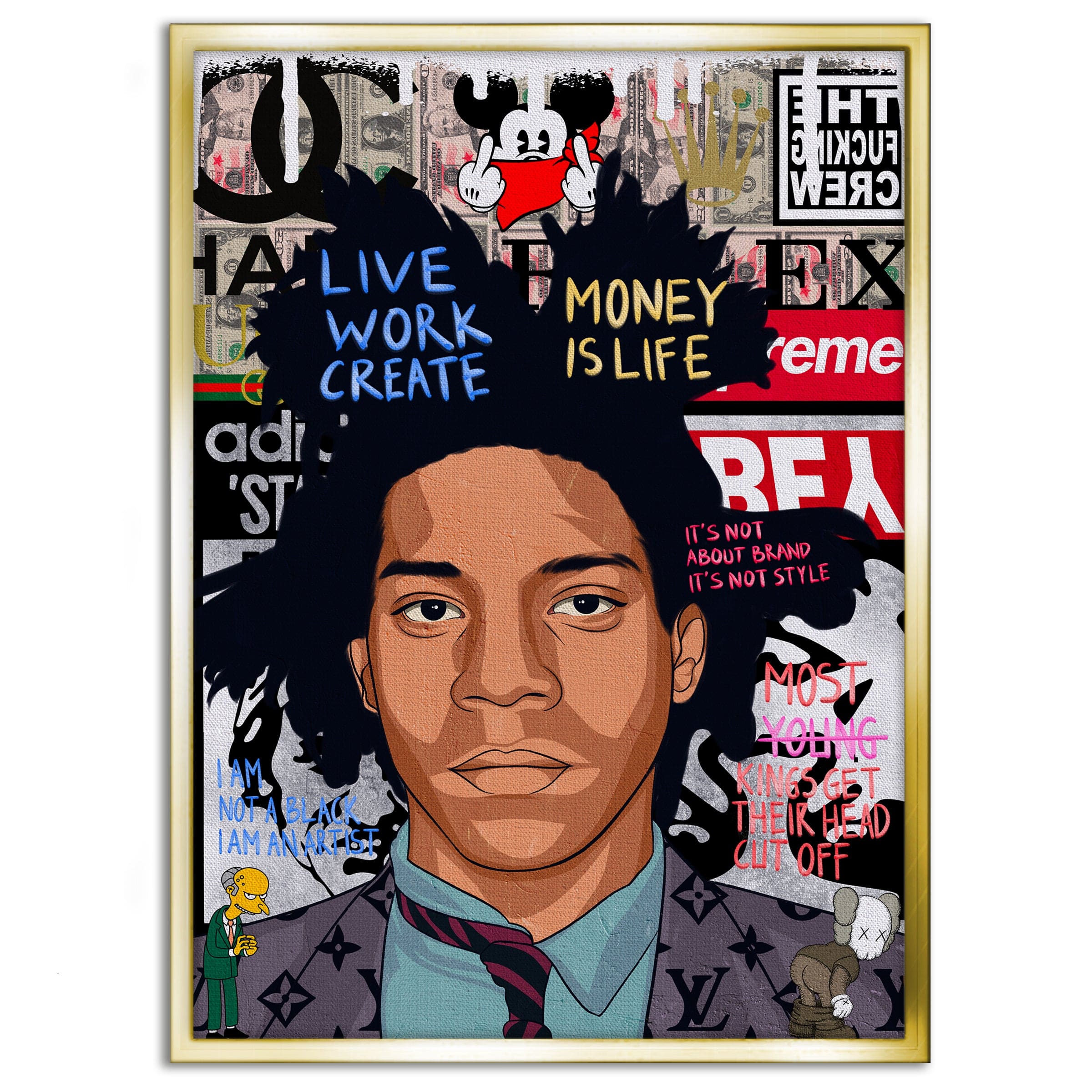 Basquit - Leinwandbild Pop Art Mildwords Canvas