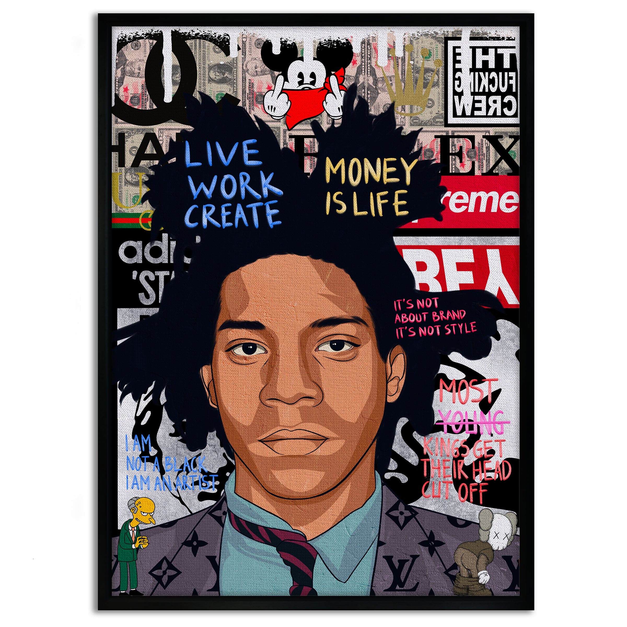 Basquit - Leinwandbild Pop Art Mildwords Canvas