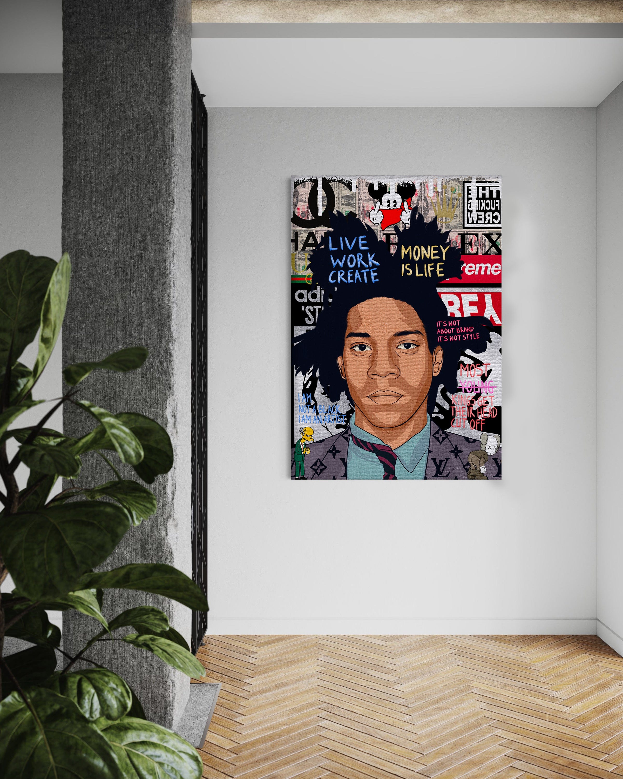 Basquit - Leinwandbild Pop Art Mildwords Canvas