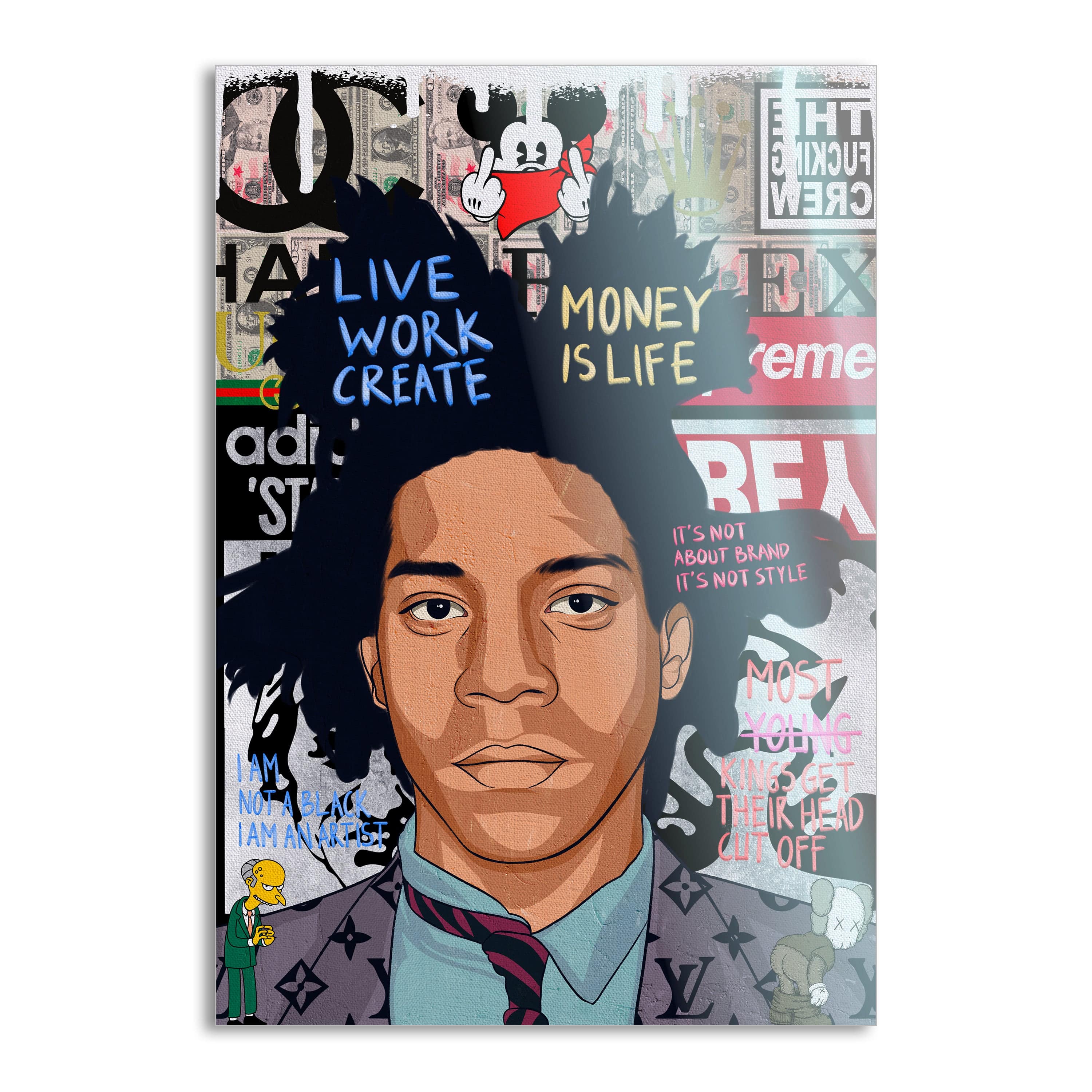 Basquit - Leinwandbild Pop Art Mildwords Canvas