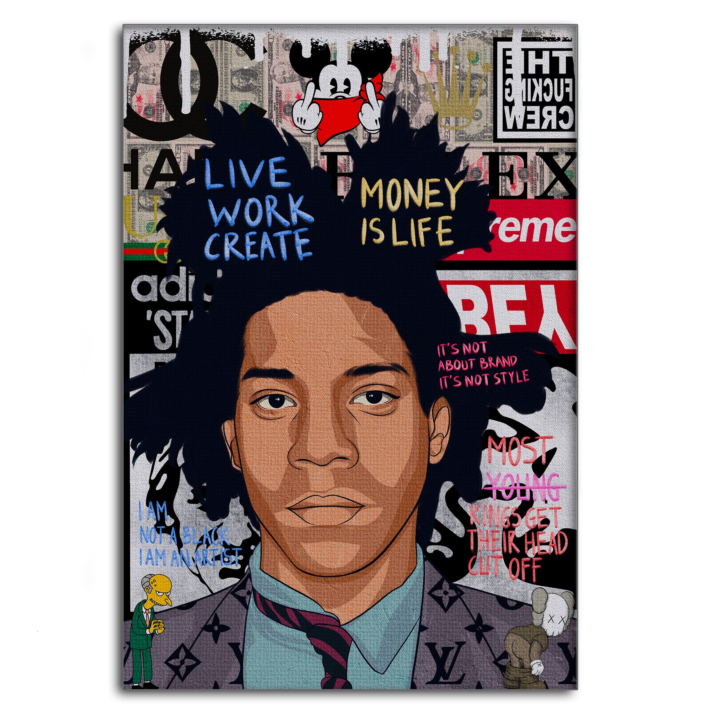 Basquit - Leinwandbild Pop Art Mildwords Canvas