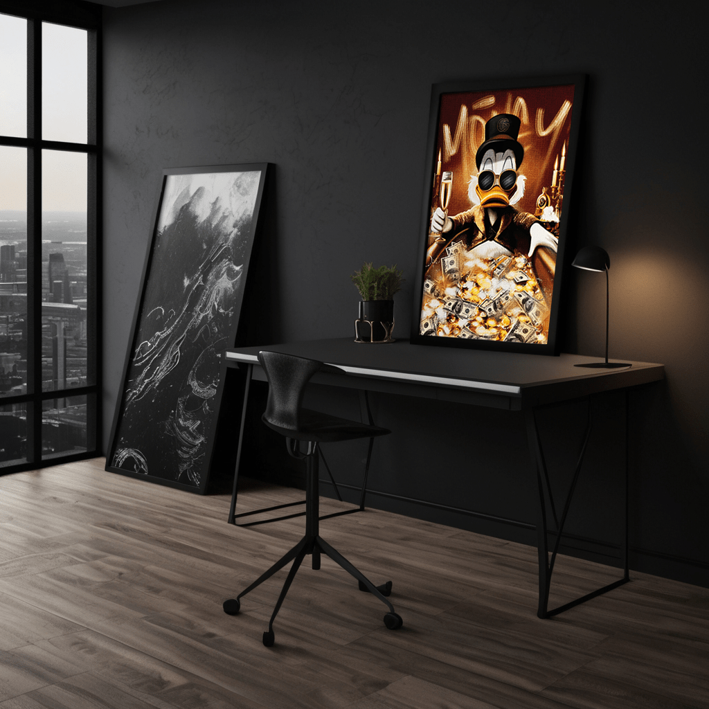 Bathing Dagobert - Leinwandbild Pop Art / Motivation SimpleCanvas Canvas