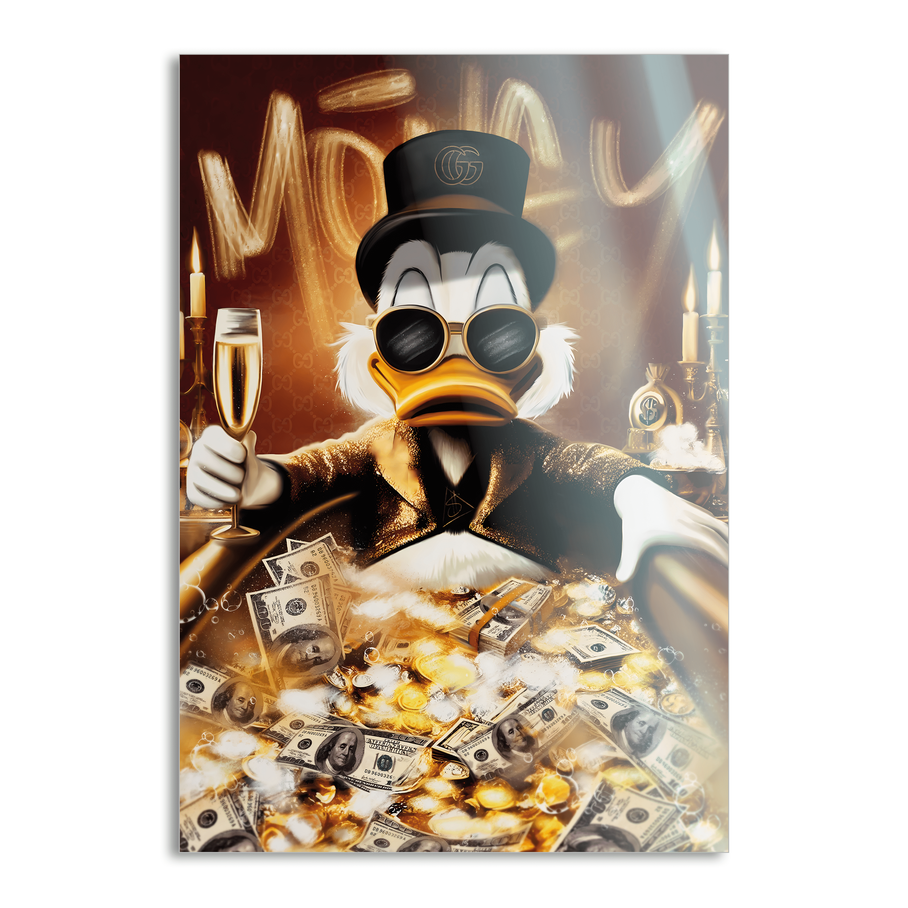 Bathing Dagobert - Leinwandbild Pop Art / Motivation SimpleCanvas Canvas