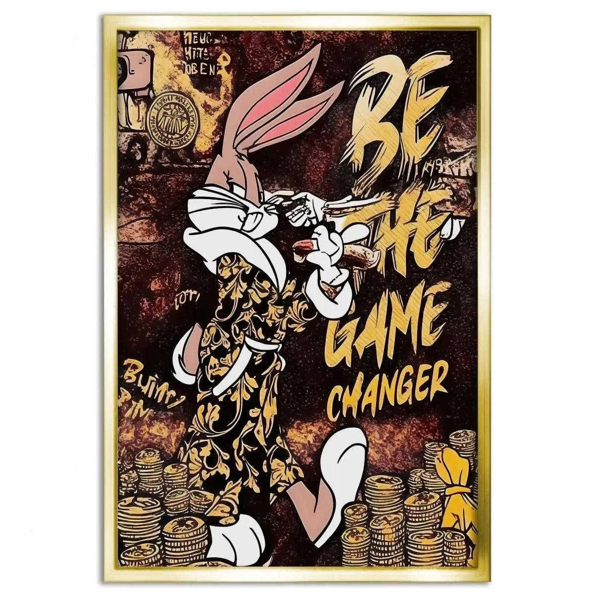 Be the Game Chang€r - Leinwandbild Pop Art SimpleCanvas Canvas