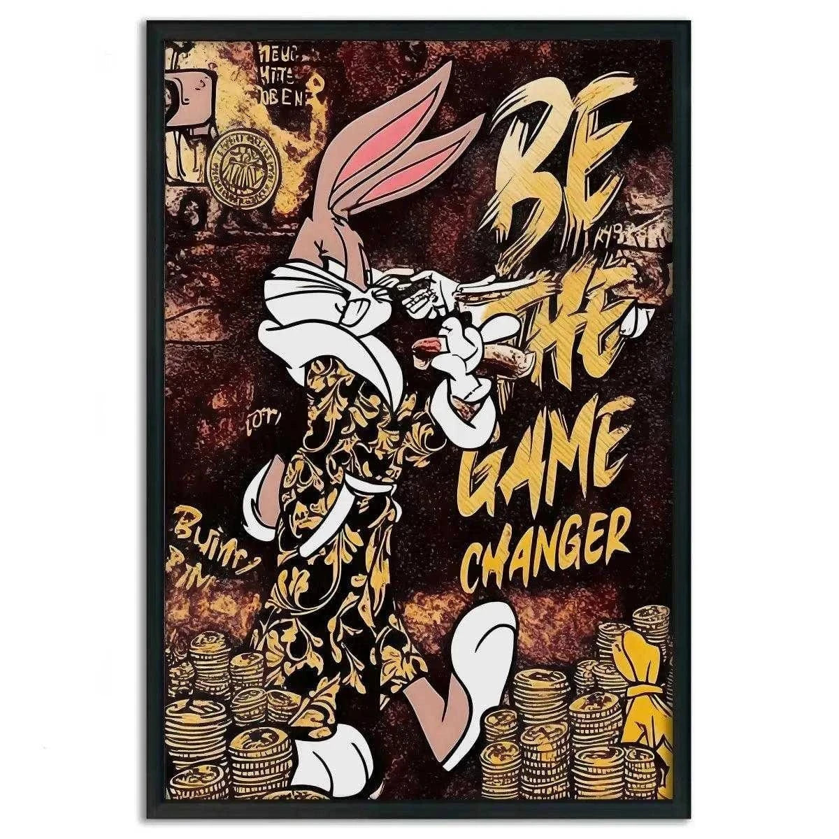 Be the Game Chang€r - Leinwandbild Pop Art SimpleCanvas Canvas