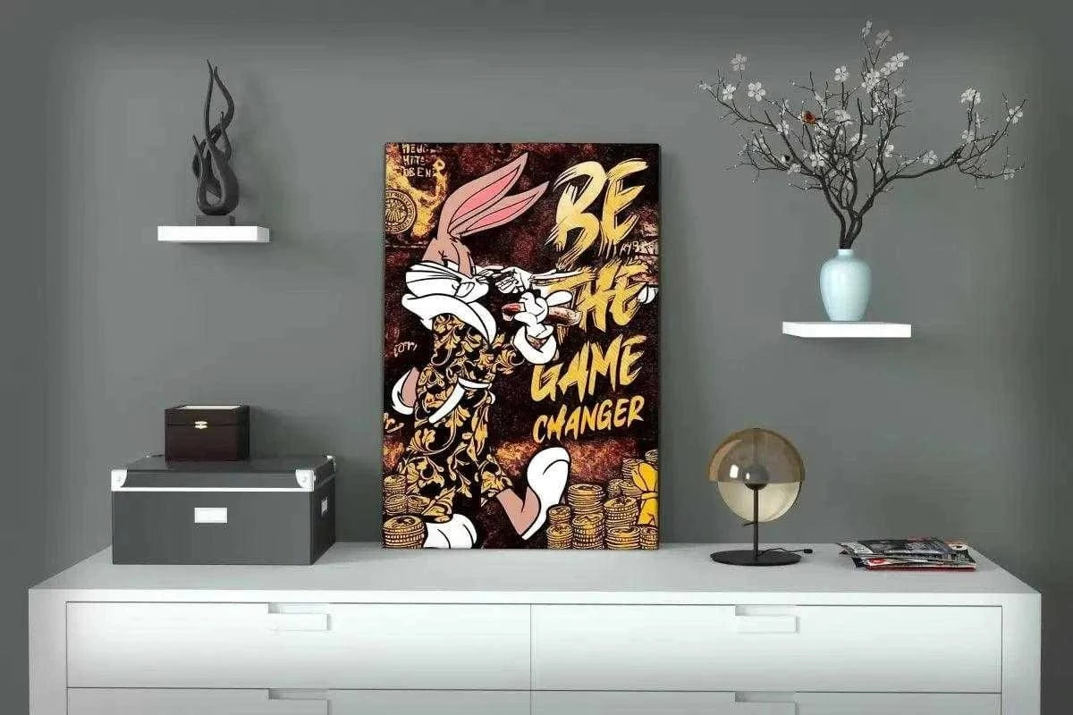 Be the Game Chang€r - Leinwandbild Pop Art SimpleCanvas Canvas