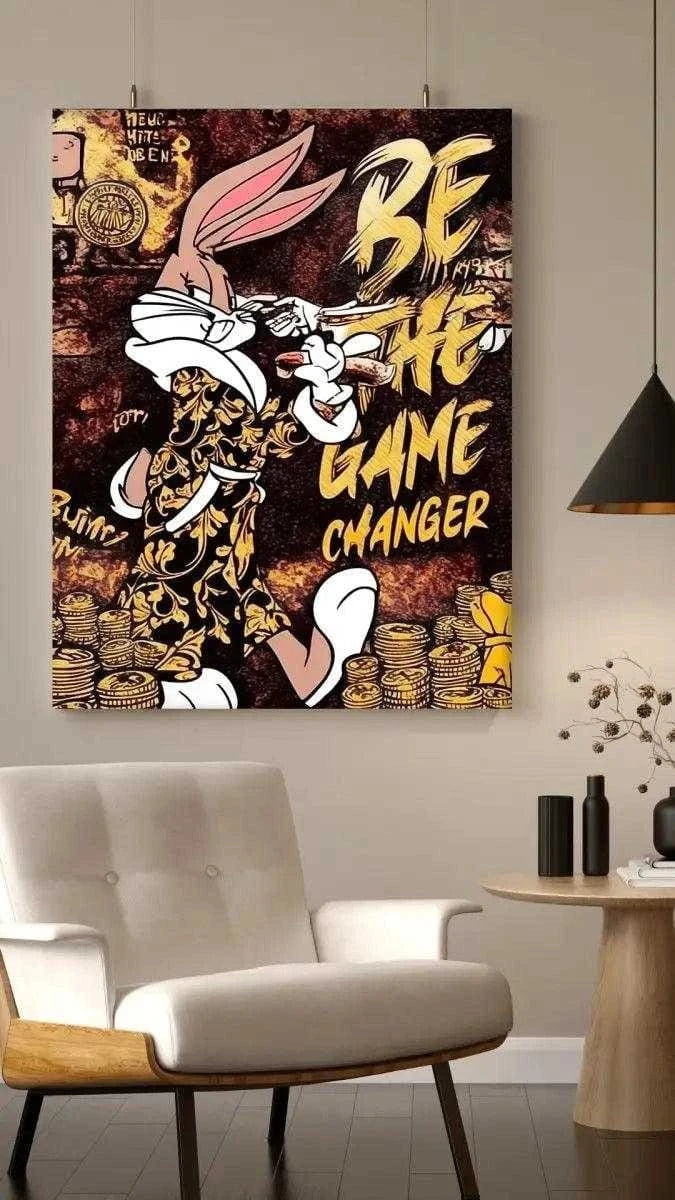 Be the Game Chang€r - Leinwandbild Pop Art SimpleCanvas Canvas