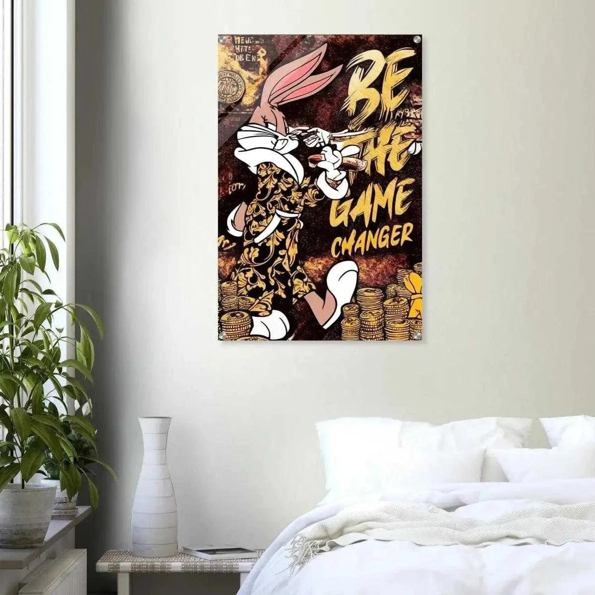 Be the Game Chang€r - Leinwandbild Pop Art SimpleCanvas Canvas