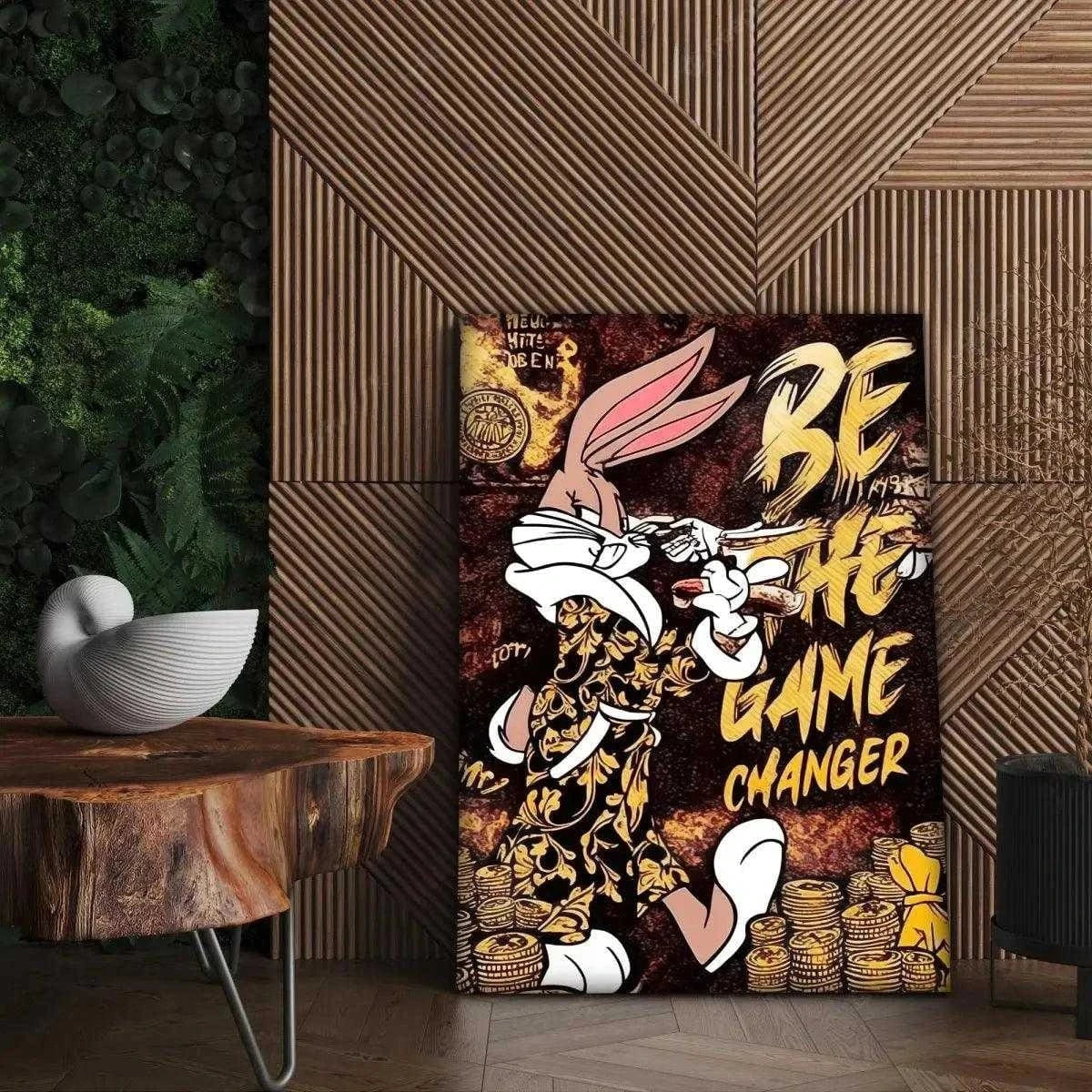 Be the Game Chang€r - Leinwandbild Pop Art SimpleCanvas Canvas