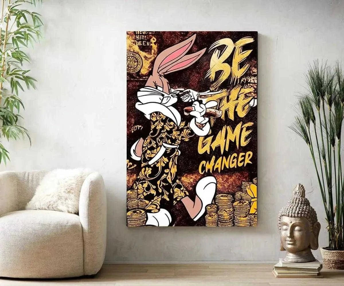 Be the Game Chang€r - Leinwandbild Pop Art SimpleCanvas Canvas