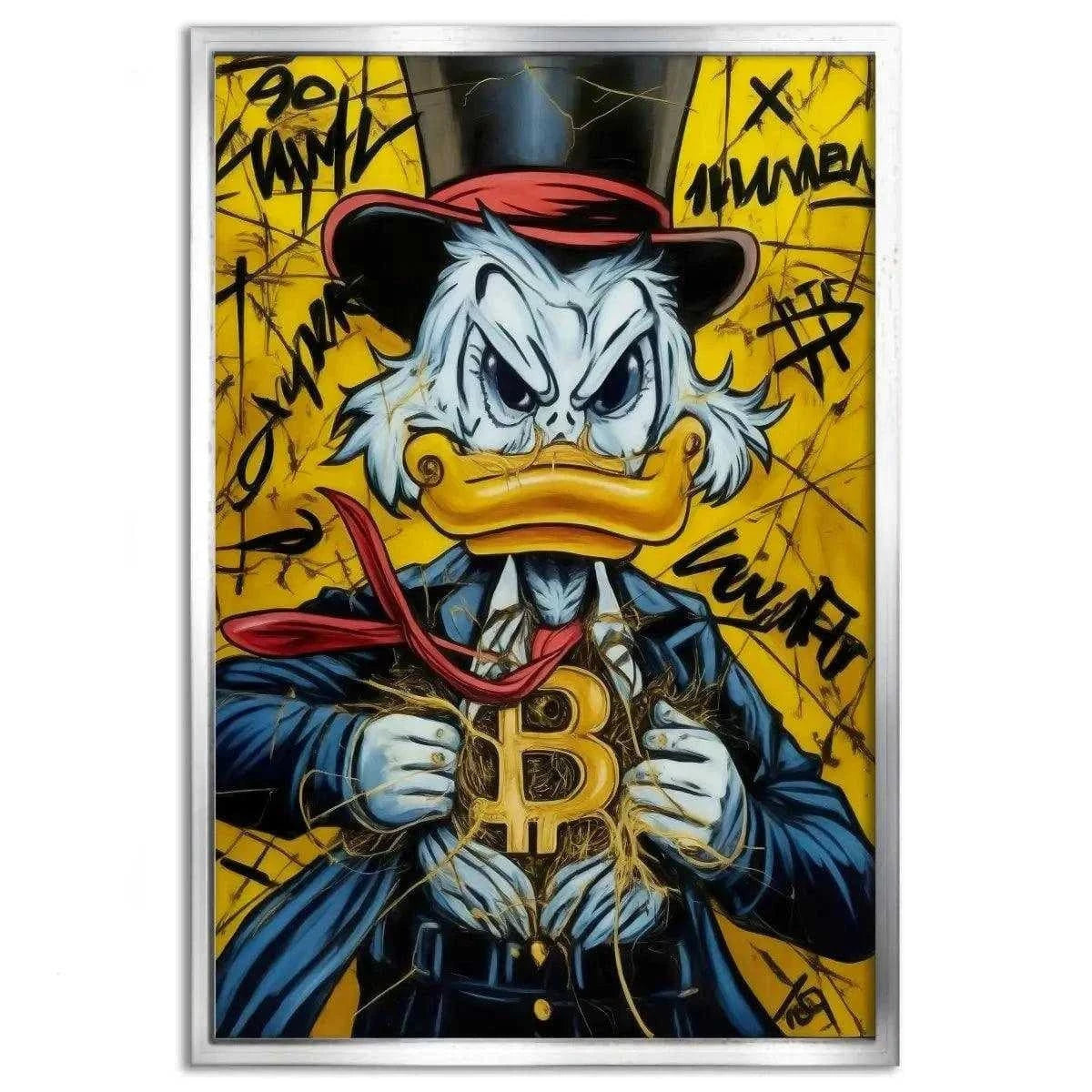 Bitcoin Duck - Leinwandbild Pop Art SimpleCanvas Canvas