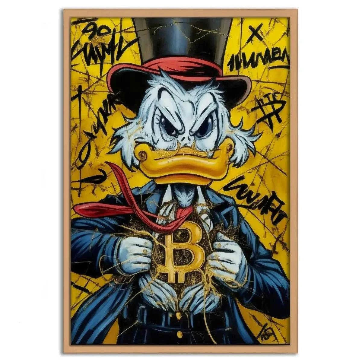 Bitcoin Duck - Leinwandbild Pop Art SimpleCanvas Canvas