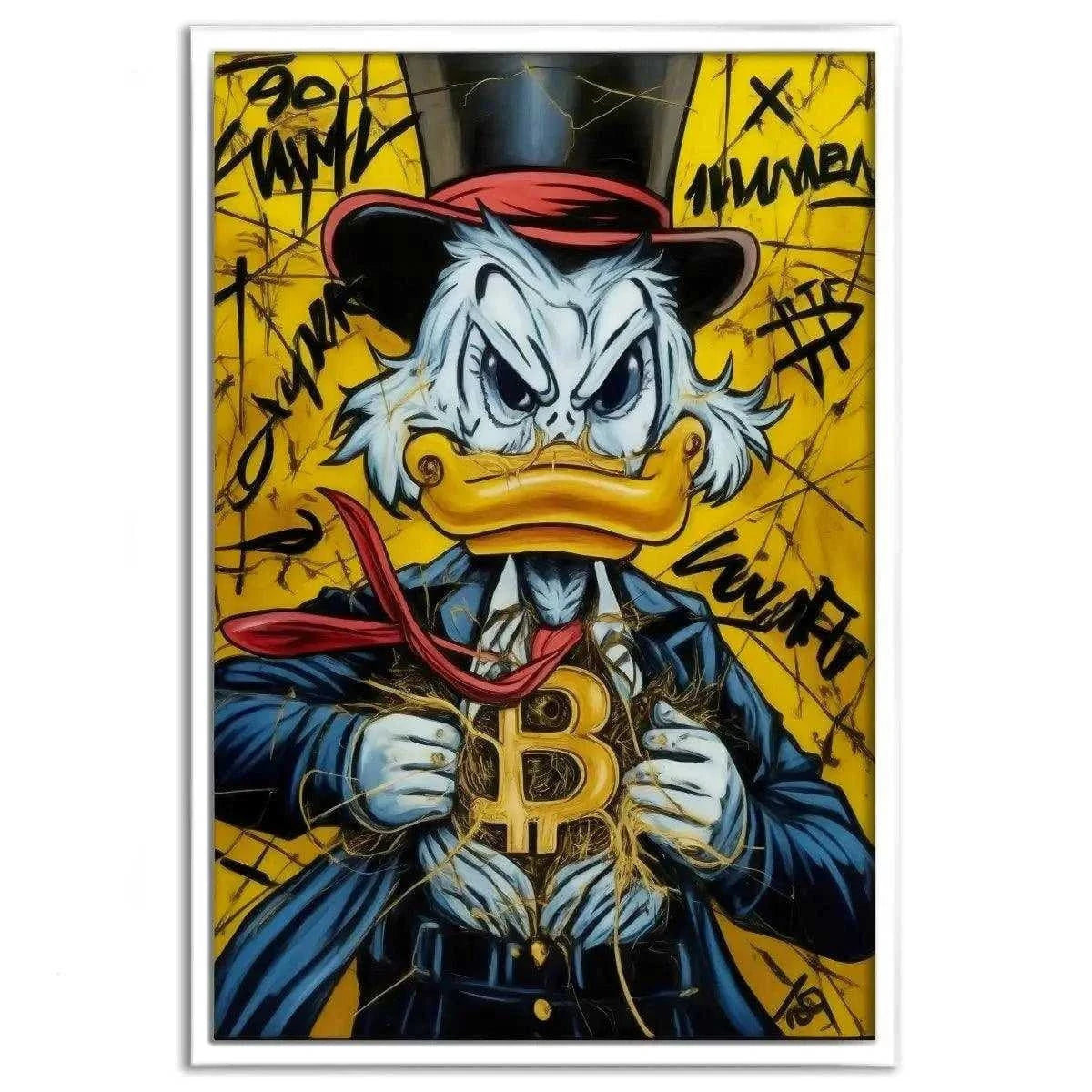 Bitcoin Duck - Leinwandbild Pop Art SimpleCanvas Canvas