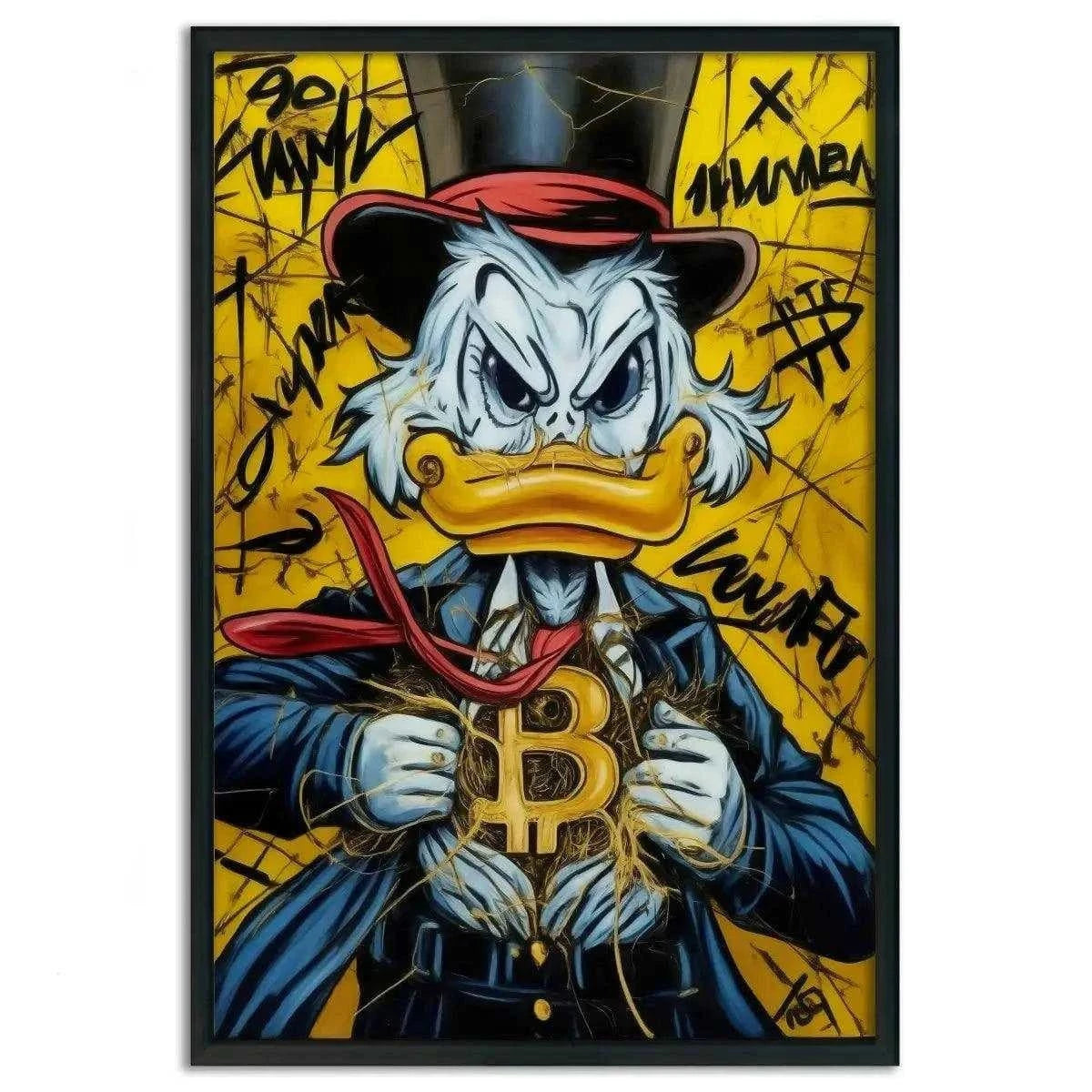 Bitcoin Duck - Leinwandbild Pop Art SimpleCanvas Canvas