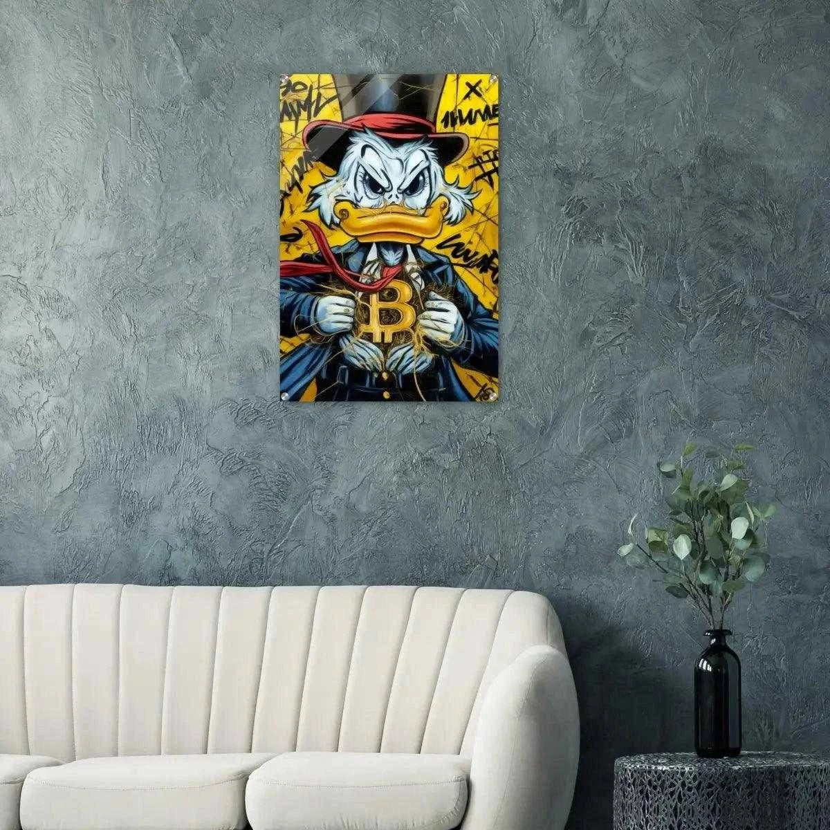Bitcoin Duck - Leinwandbild Pop Art SimpleCanvas Canvas