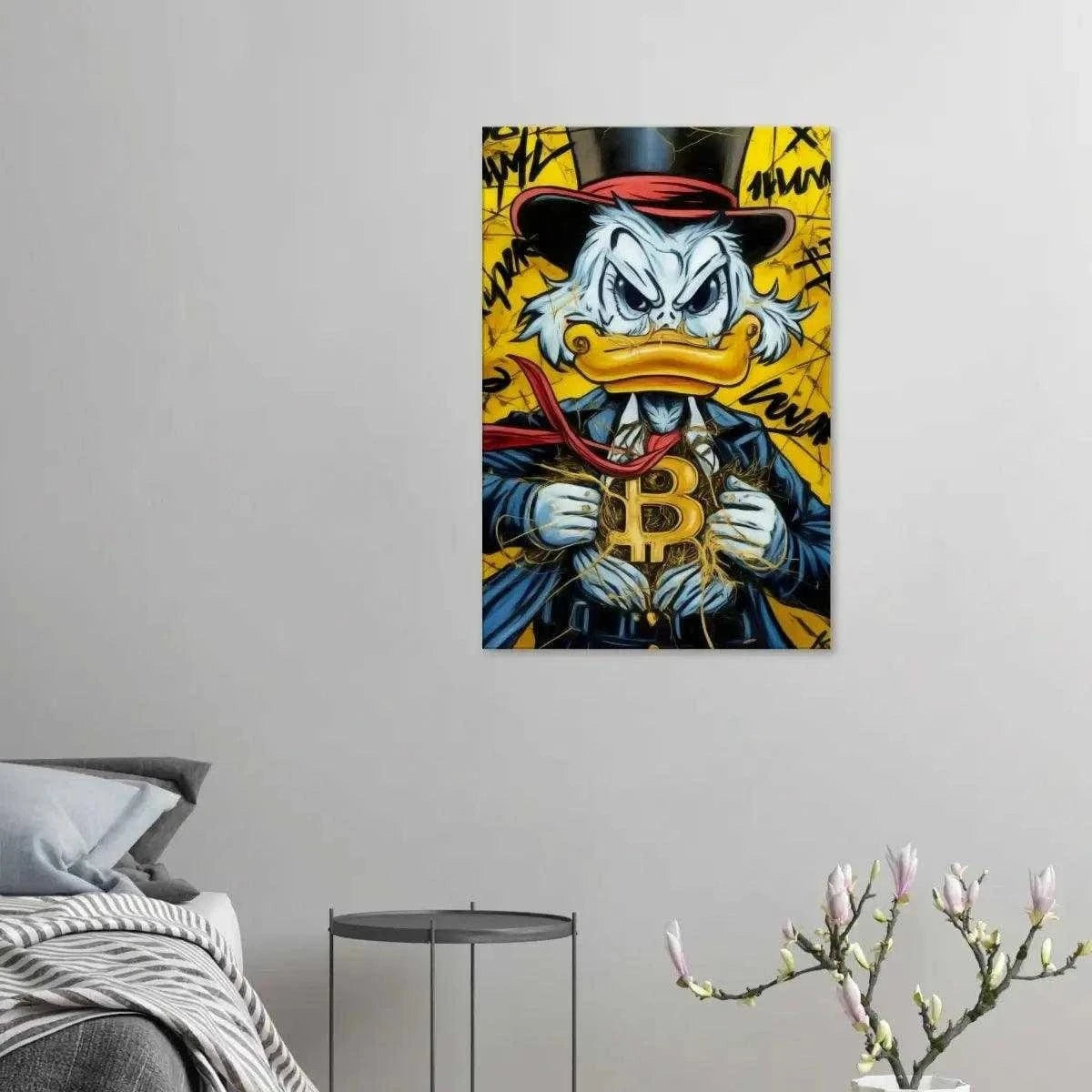 Bitcoin Duck - Leinwandbild Pop Art SimpleCanvas Canvas
