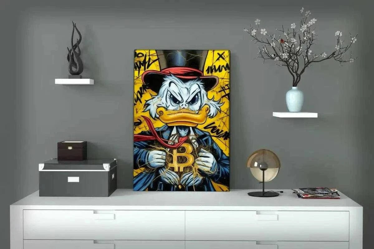 Bitcoin Duck - Leinwandbild Pop Art SimpleCanvas Canvas