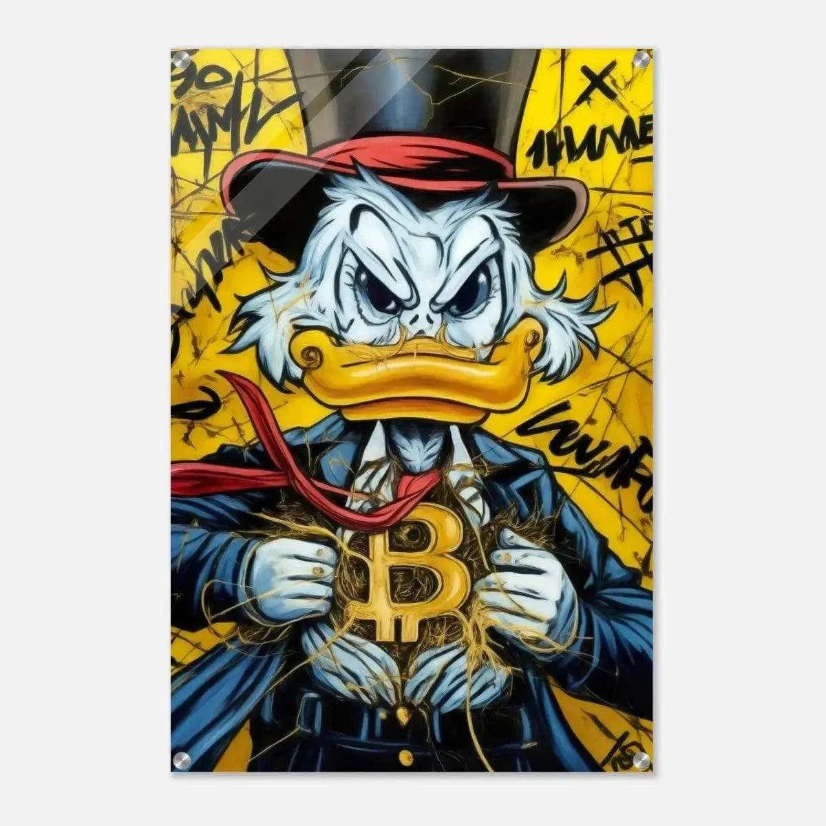 Bitcoin Duck - Leinwandbild Pop Art SimpleCanvas Canvas