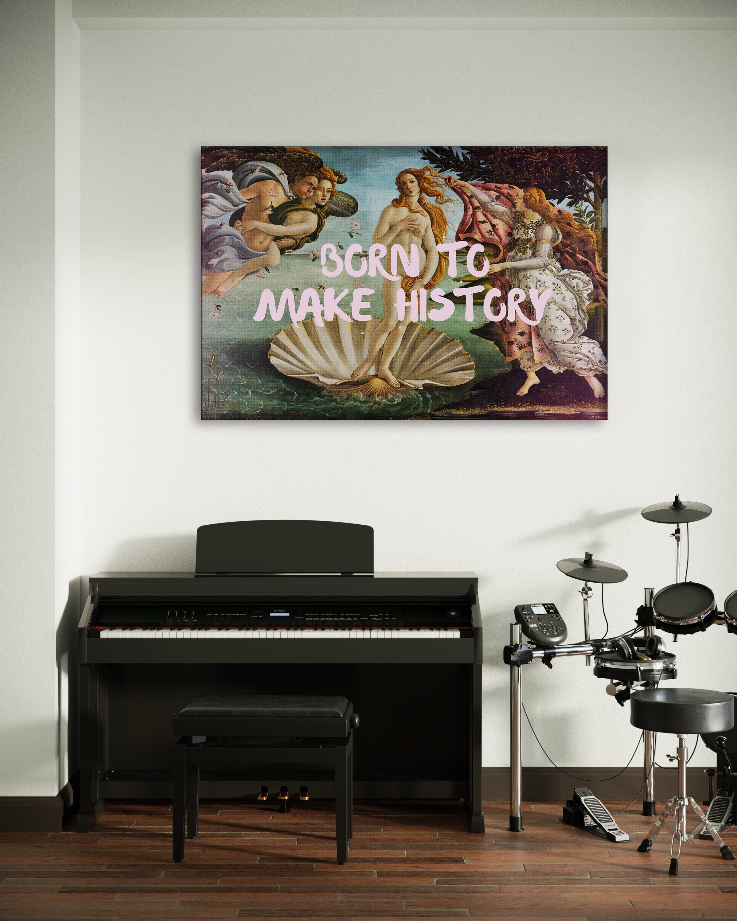 Born to make History - Leinwandbild Quotes SimpleCanvas Canvas