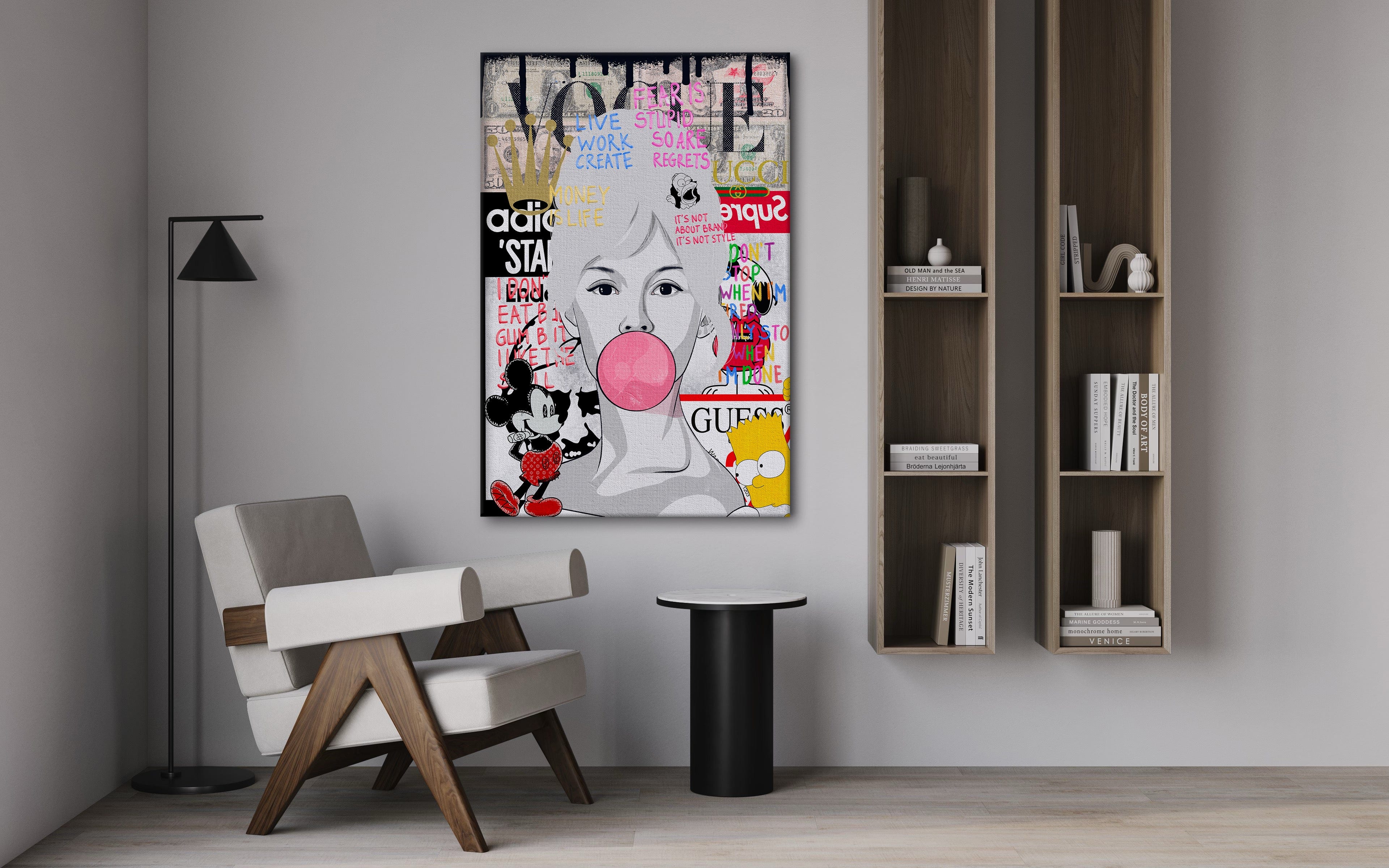 Brigitte Bardot - Leinwandbild Pop Art Mildwords Canvas