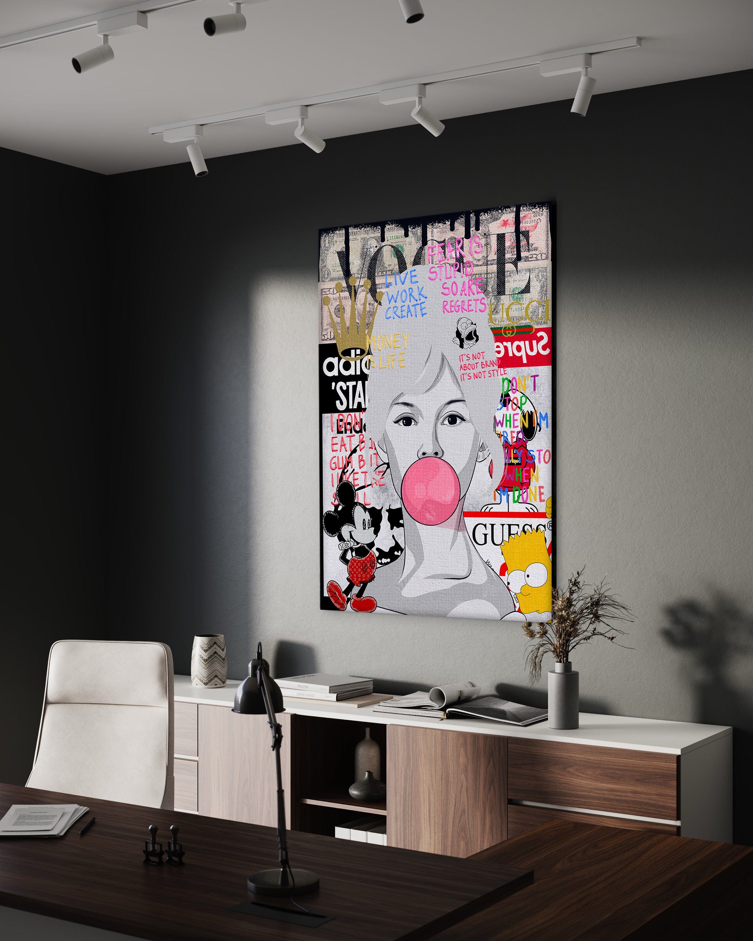 Brigitte Bardot - Leinwandbild Pop Art Mildwords Canvas
