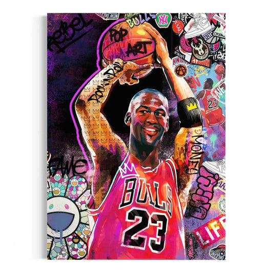 Bulls Michael - Leinwandbild Pop Art - - 120x160 cm 150x200 cm 20x30 cm 40x60 cm 60x90 cm 80x120 cm Bambi wall art basketball canvas canvas print cat woman wall art chicago bulls michael jordan colorful contemporary dagobert duck wall art dagobert pop art disney pop art disney wall art Foto auf Leinwand graffiti heroesberlinpopart joker wallart leinwandbilder luxury wall art pop art pop art canvas simpson wall art sports the dark knight urban wall art wandbilder