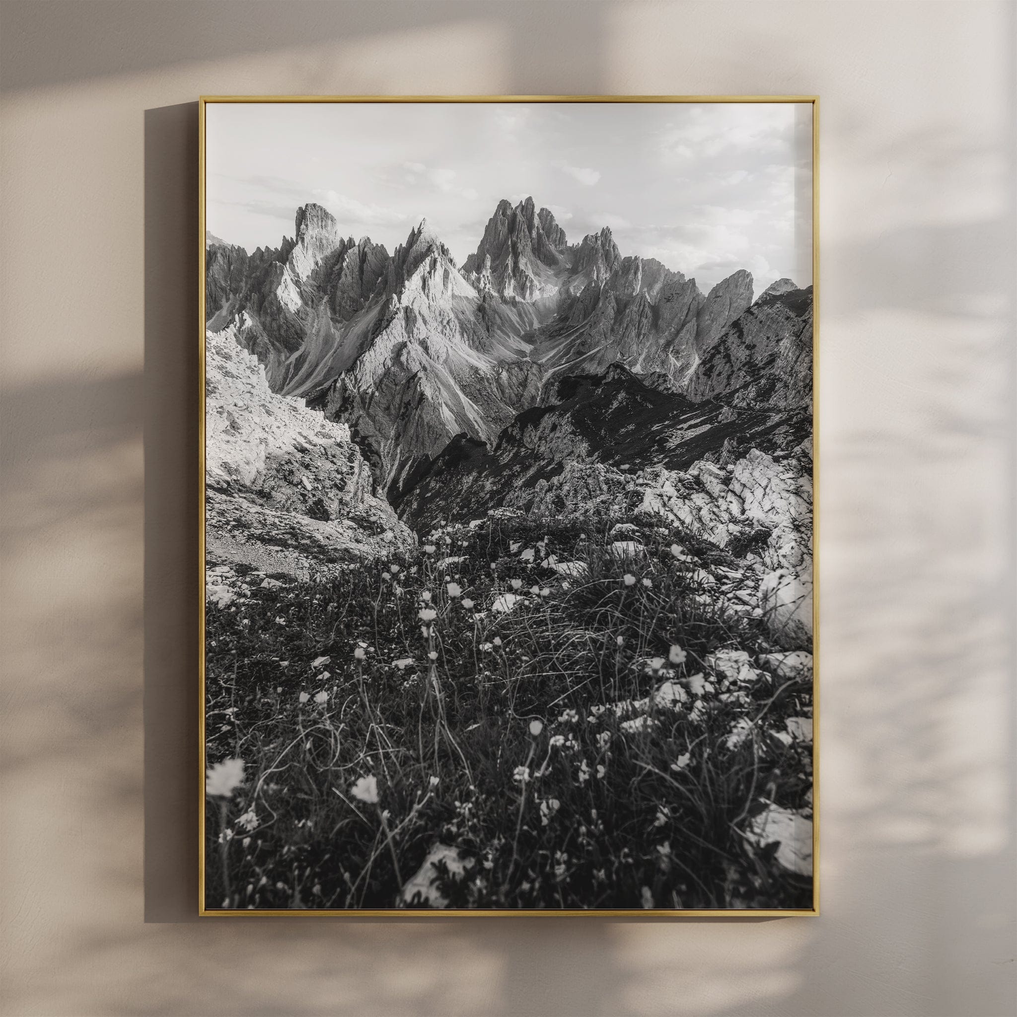 Cadini di Misurina – Dolomites, Italy (black & white) Chamonix Prints Portrait Orientation