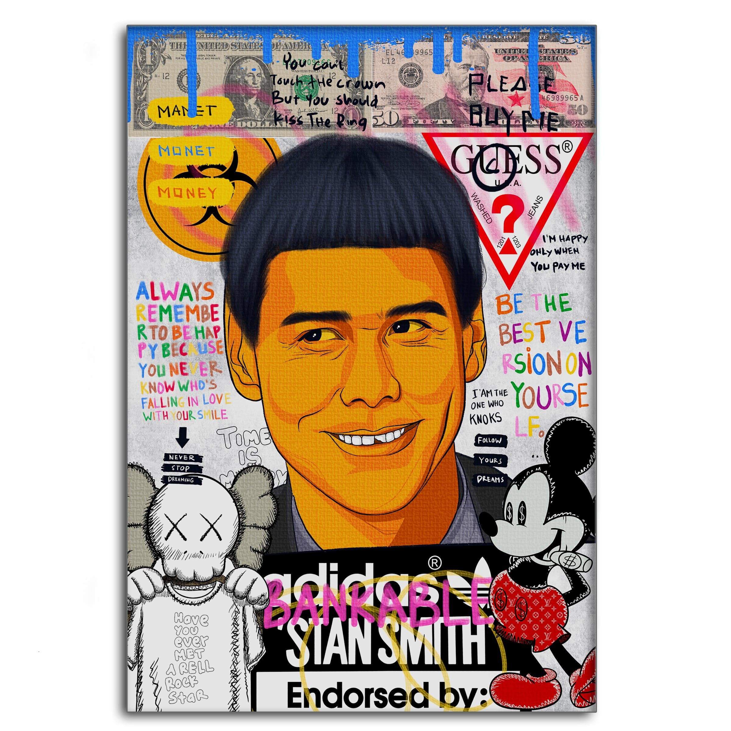 Carrey - Leinwandbild Pop Art Mildwords Canvas