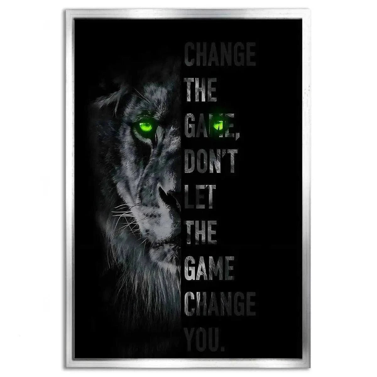 Change the game - Leinwandbild Motivation SimpleCanvas Canvas