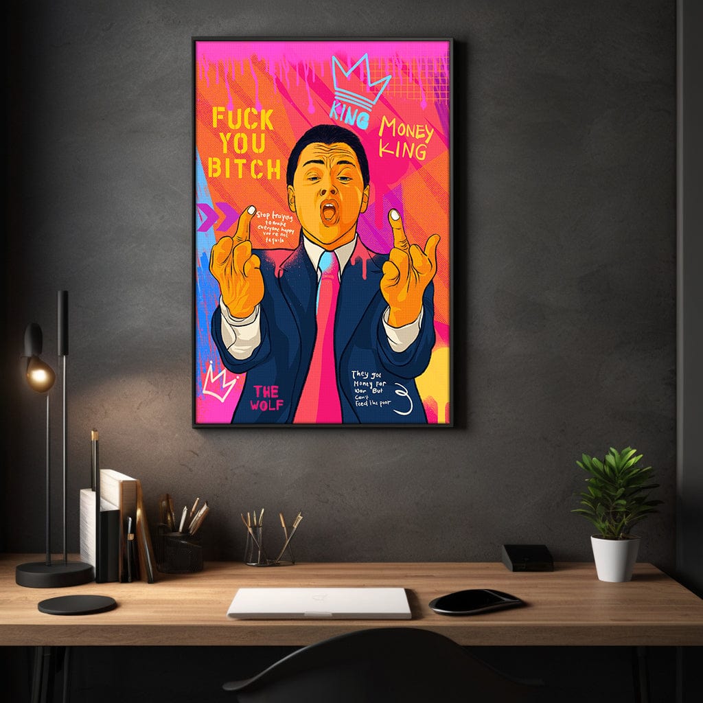 DiCaprio Fuck - Leinwandbild Pop Art Mildwords Canvas