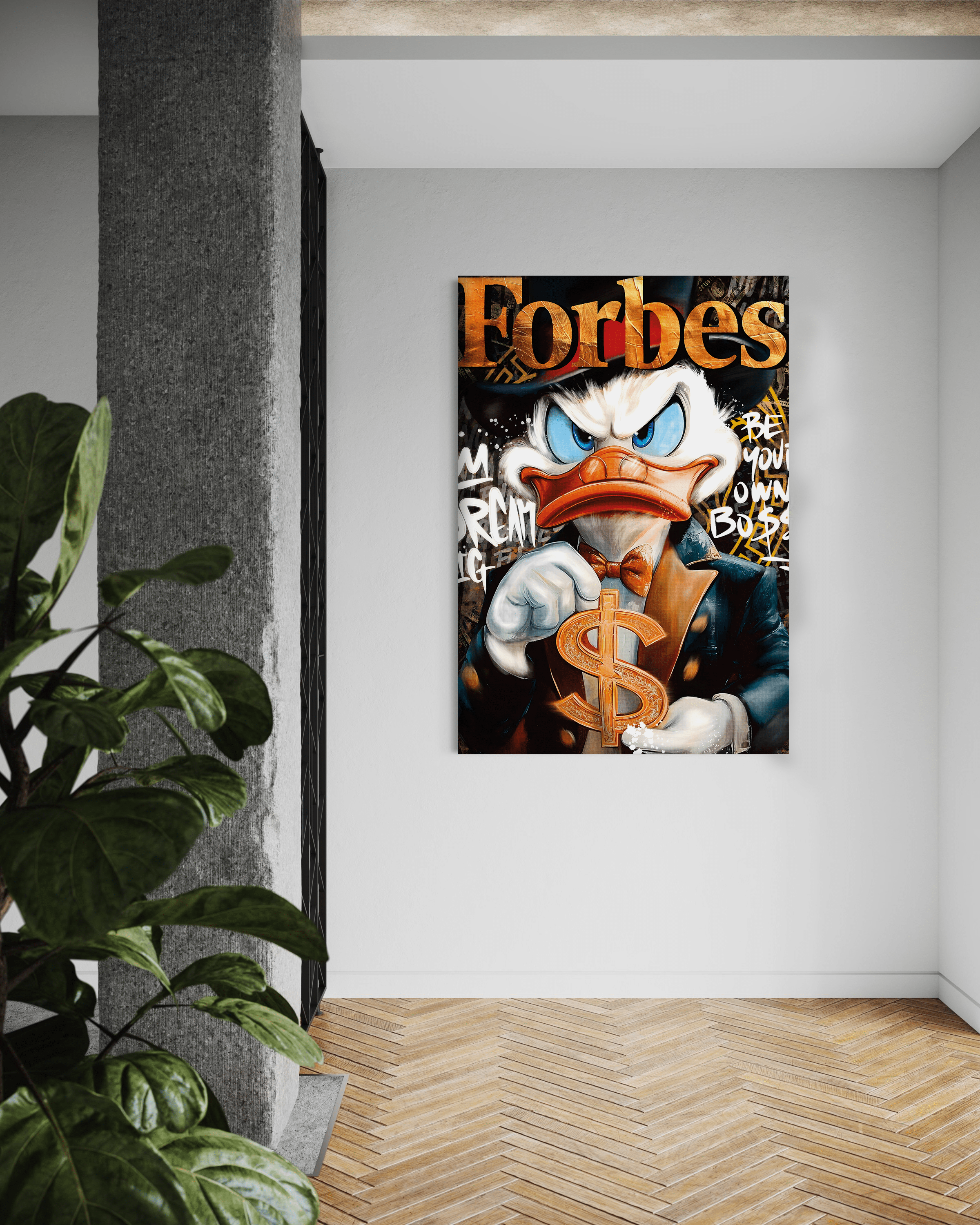 Dollar Dagobert FORBES - Leinwandbild Pop Art / Motivation SimpleCanvas Canvas