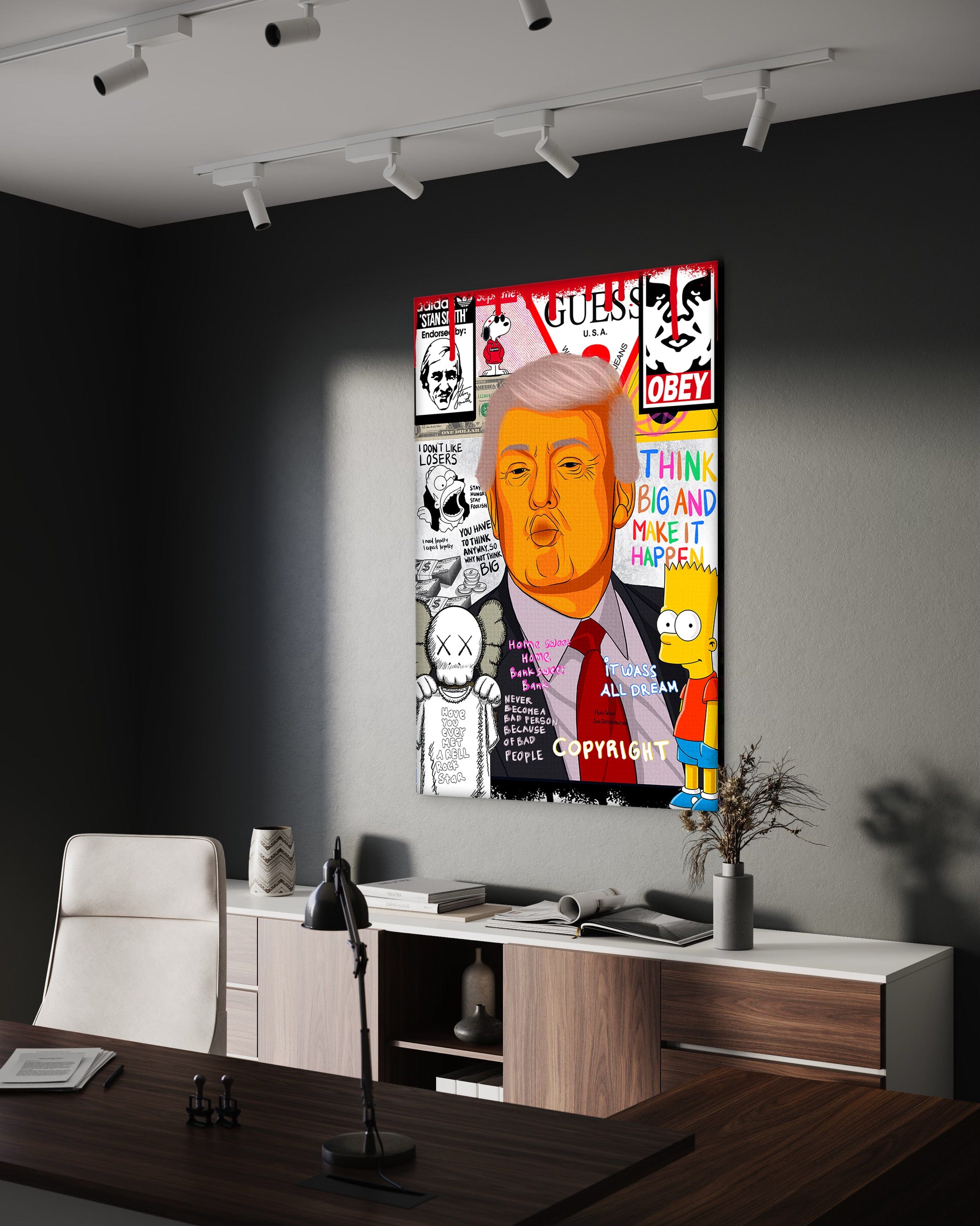 Donald Trump - Leinwandbild Pop Art Mildwords Canvas