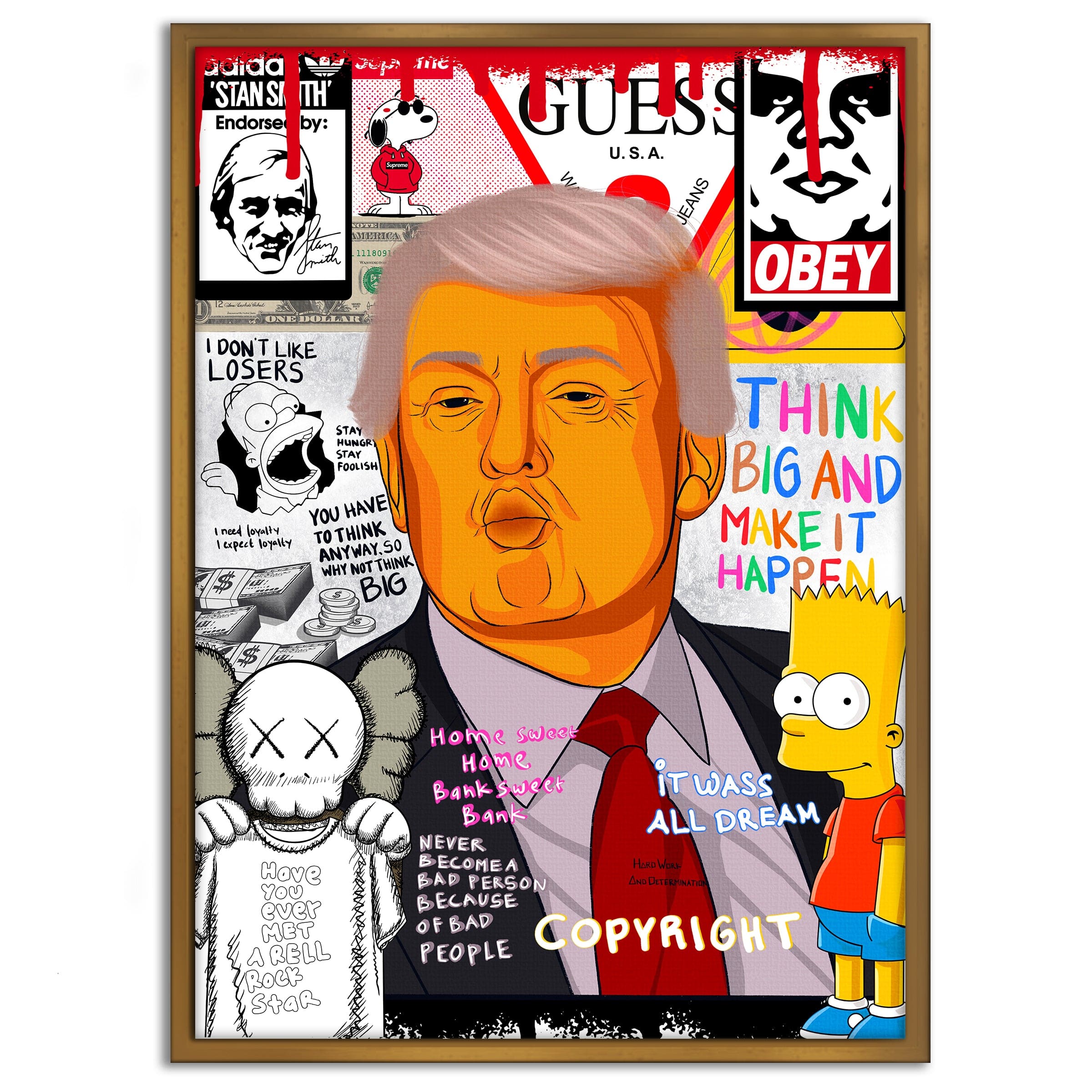 Donald Trump - Leinwandbild Pop Art Mildwords Canvas
