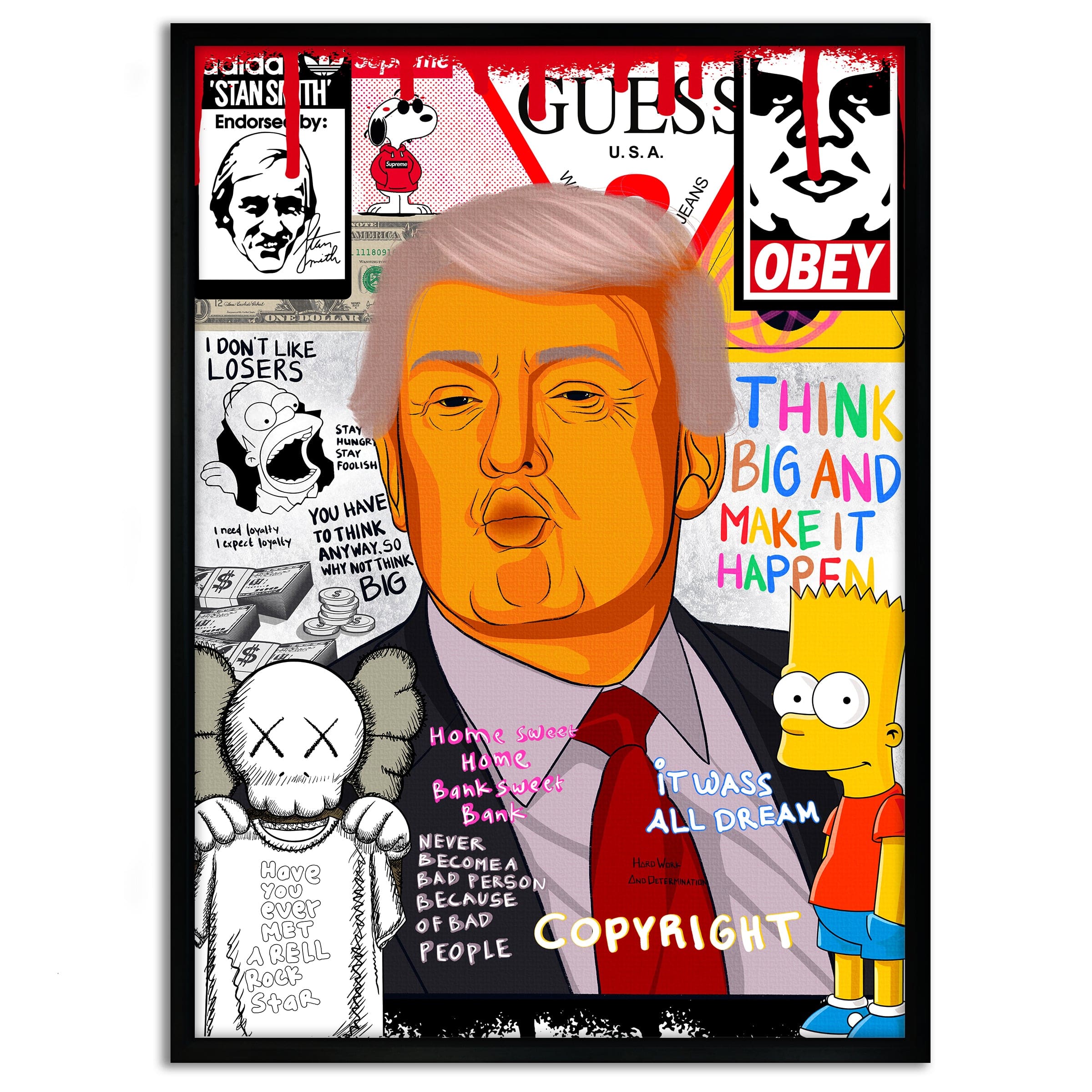 Donald Trump - Leinwandbild Pop Art Mildwords Canvas