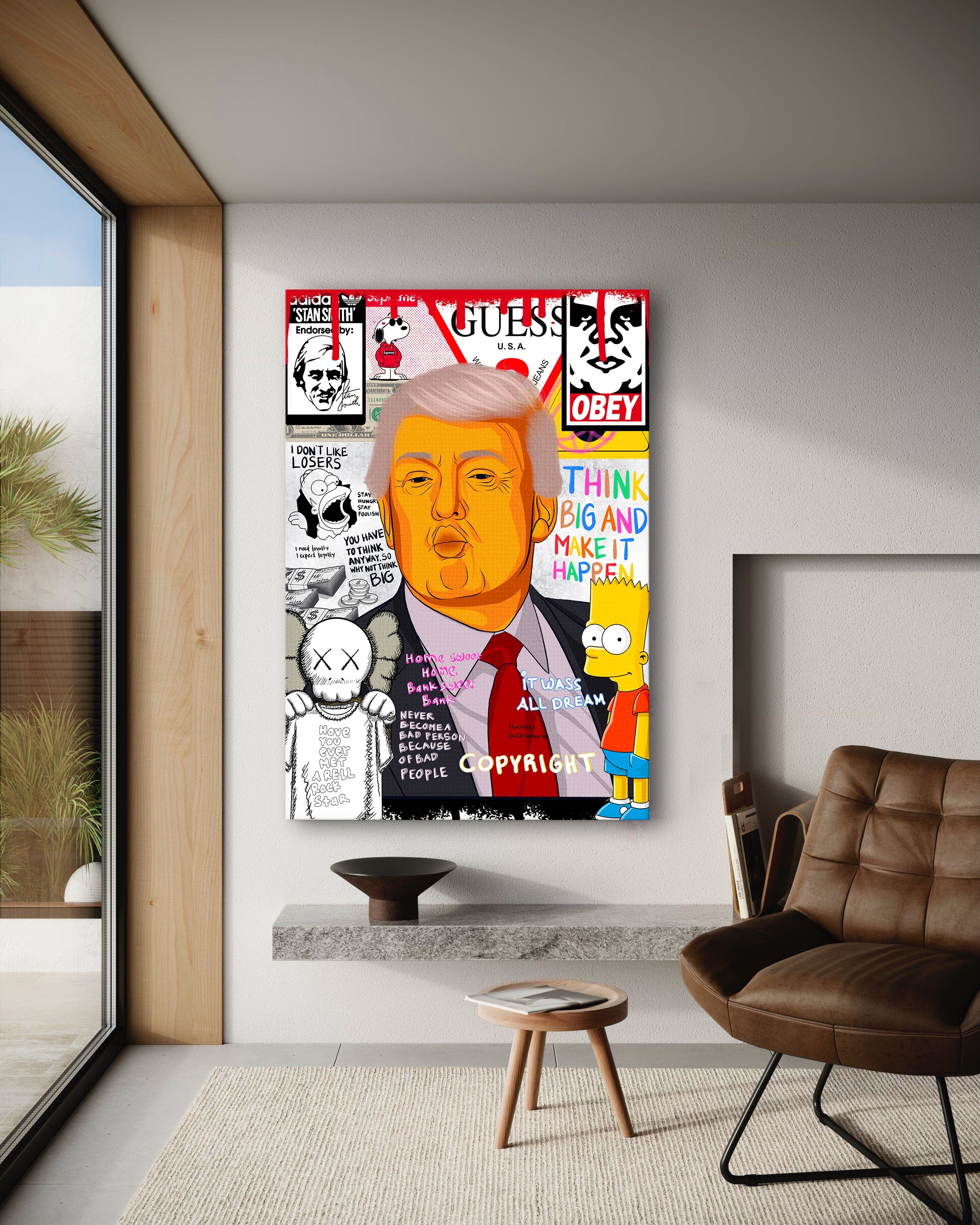 Donald Trump - Leinwandbild Pop Art Mildwords Canvas