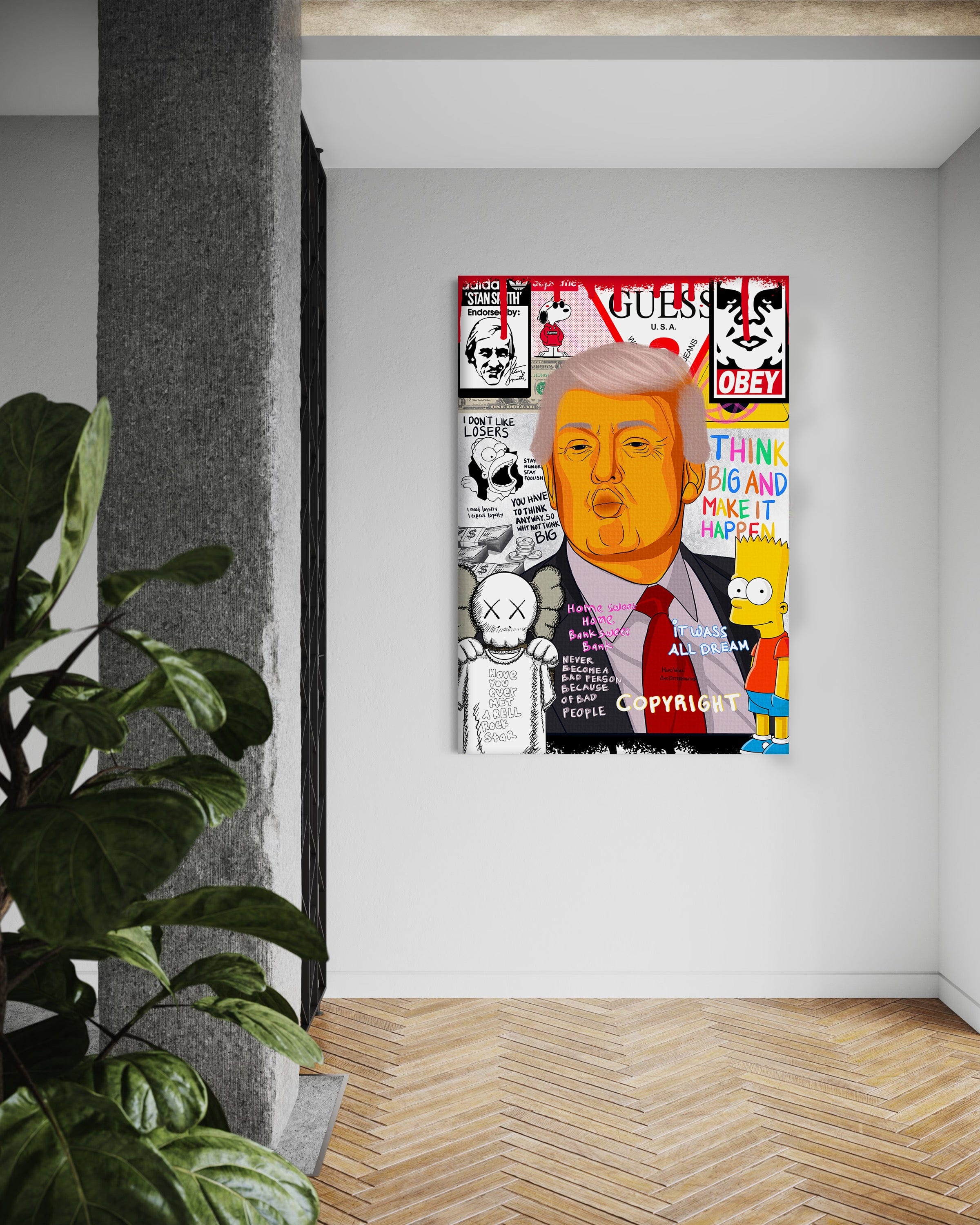 Donald Trump - Leinwandbild Pop Art Mildwords Canvas