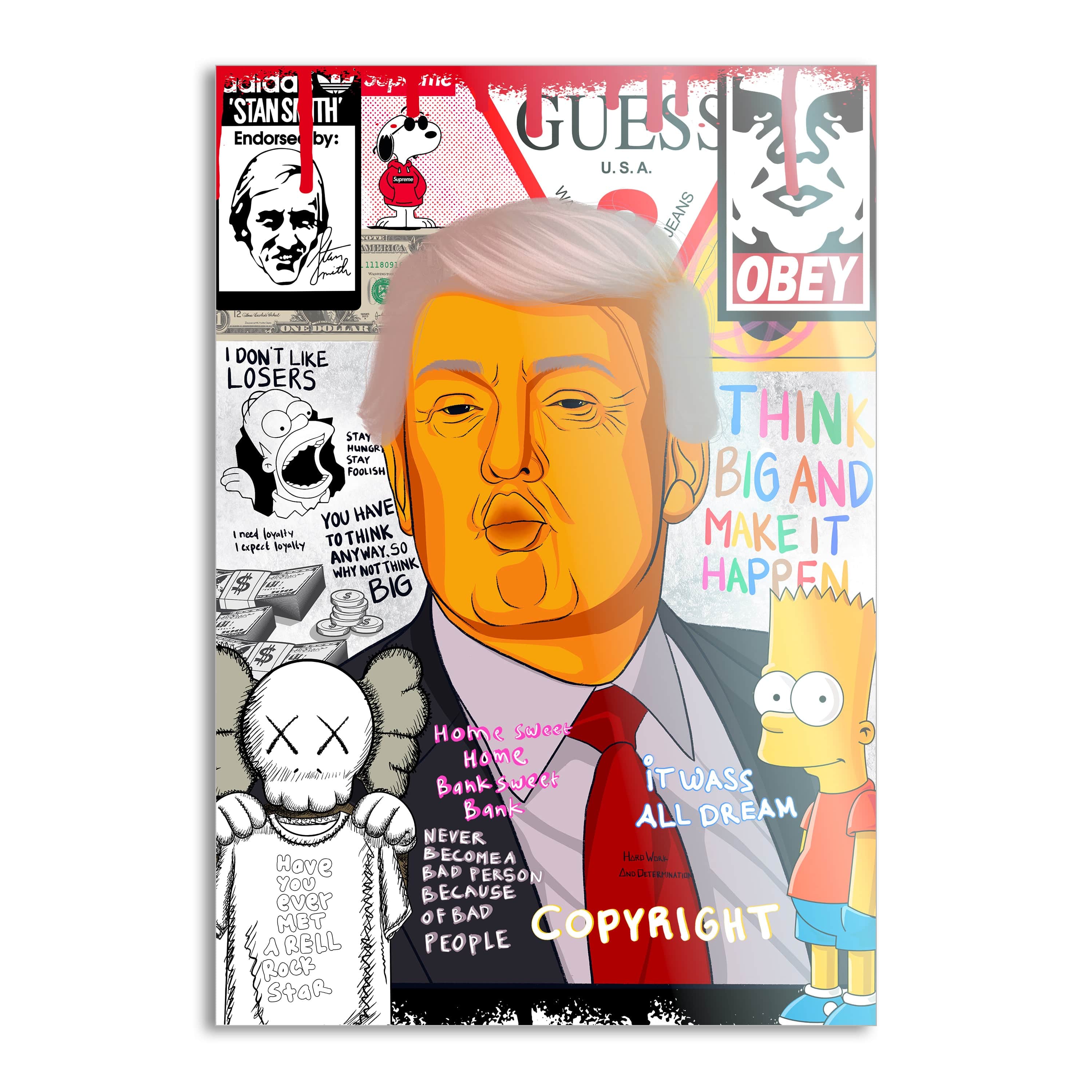 Donald Trump - Leinwandbild Pop Art Mildwords Canvas