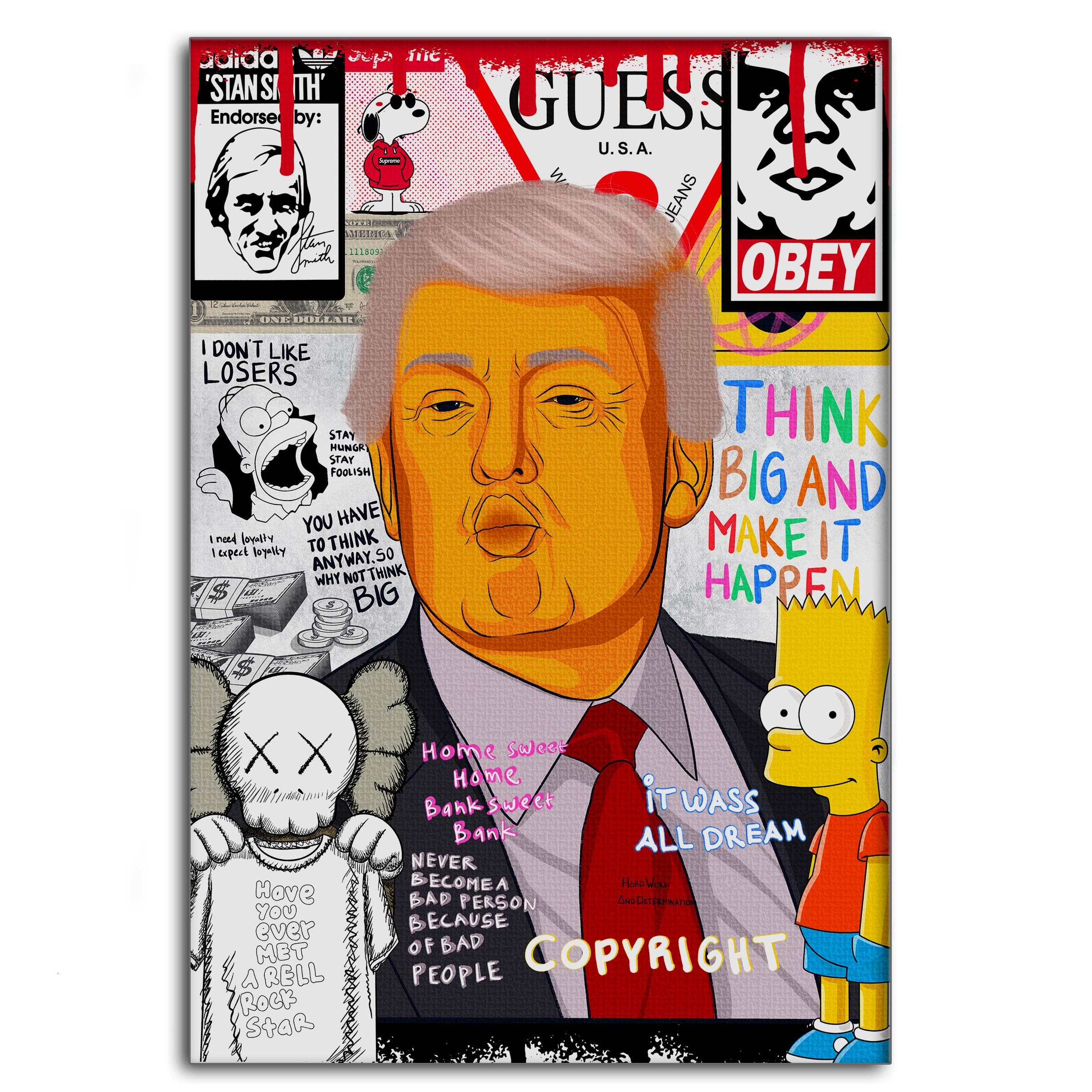 Donald Trump - Leinwandbild Pop Art Mildwords Canvas