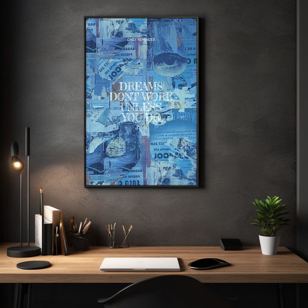 Dreams don't Work - Leinwandbild Motivation SimpleCanvas Canvas