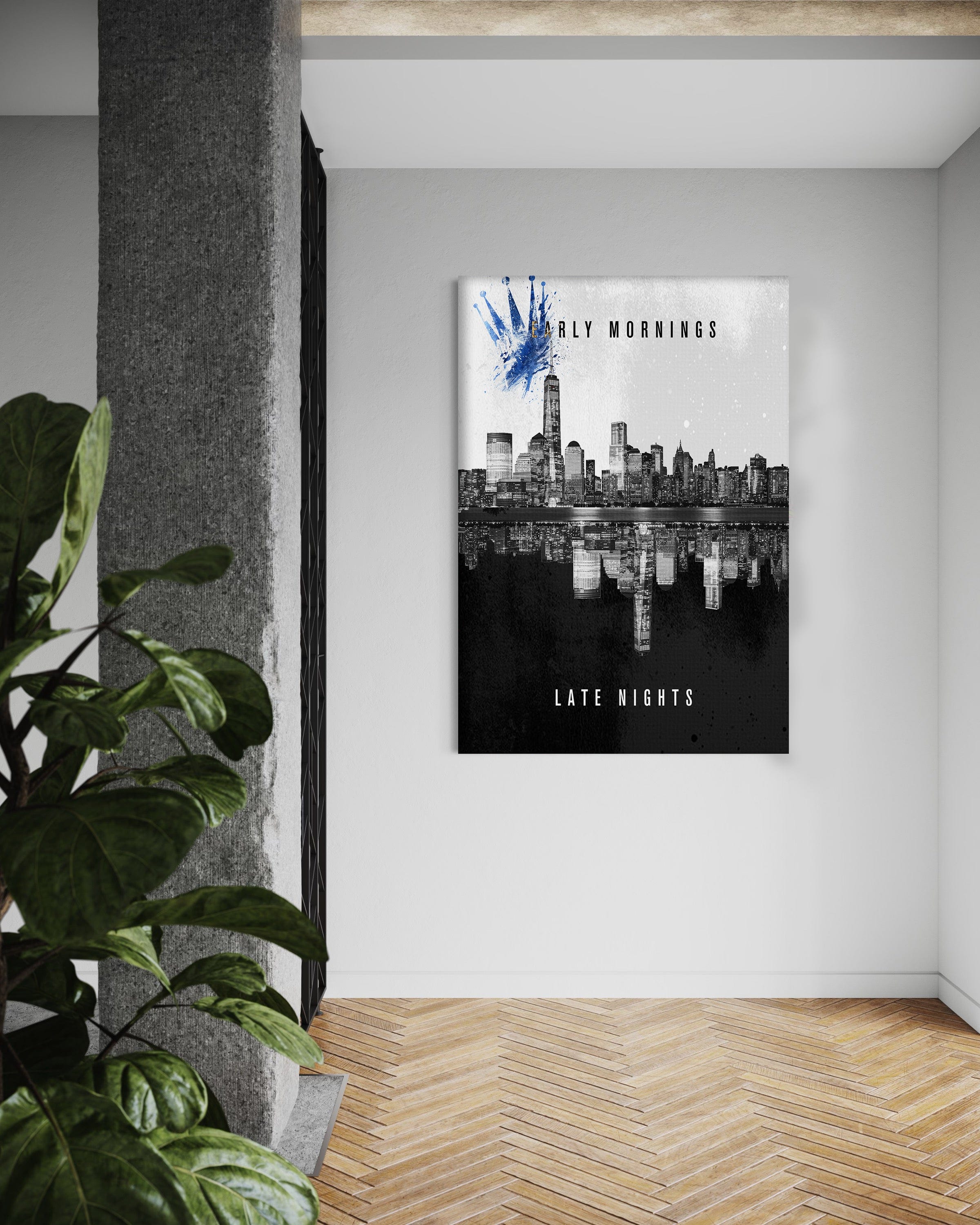 Early Mornings Late Nights - Leinwandbild Motivation SimpleCanvas Canvas